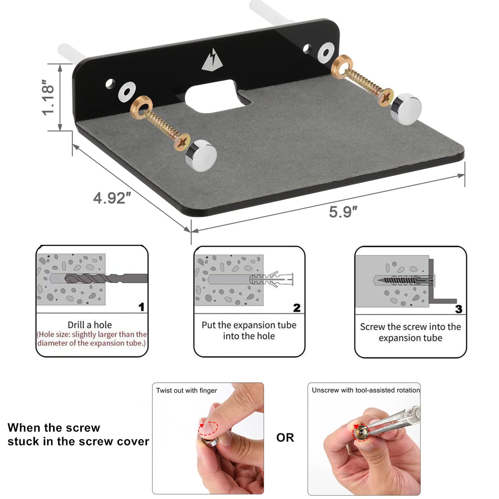 Txesign Wall Shelves Speaker Shelves 2 Pack, Small Wall Shelves Speaker Mount For Bluetooth Speaker, Webcam, Cell Phones, Toy Di