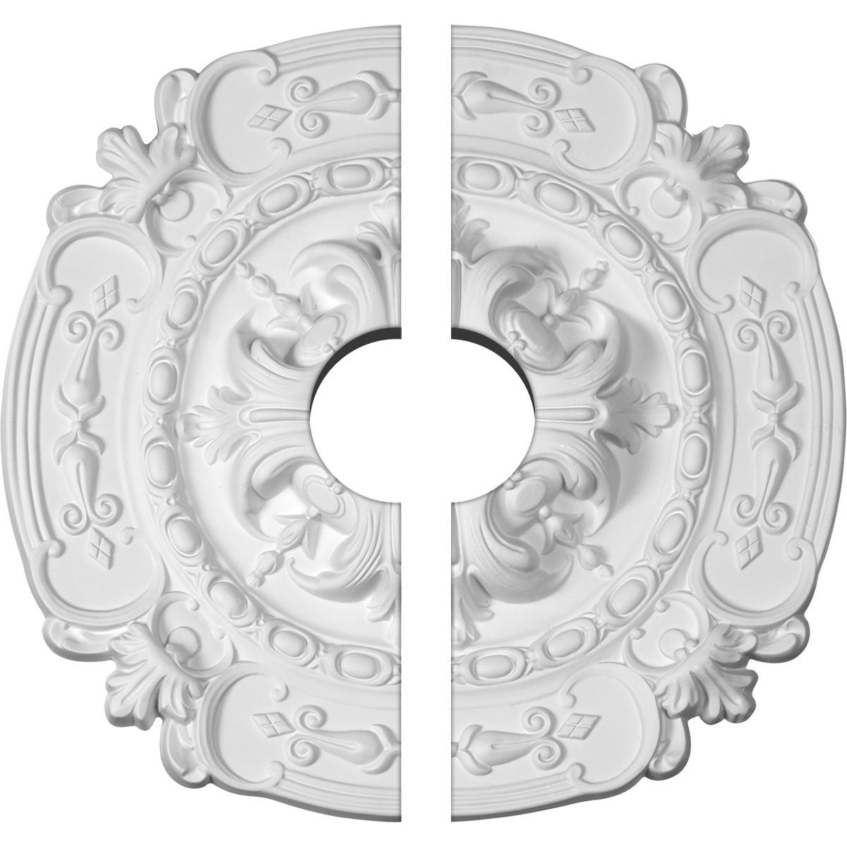 Ekena Millwork Cm17So2 03500 Southampton Ceiling Medallion, 16 3/8''Od X 3 1/2''Id X 1 3/4''P, Factory Primed