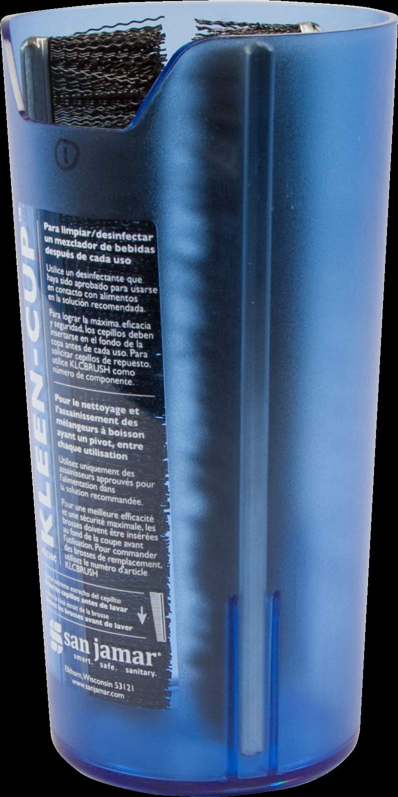 San Jamar Klc28C Kleen Spindle Mixer Sanitizing Cup, 4'' Diameter X 7 3/4'' Height