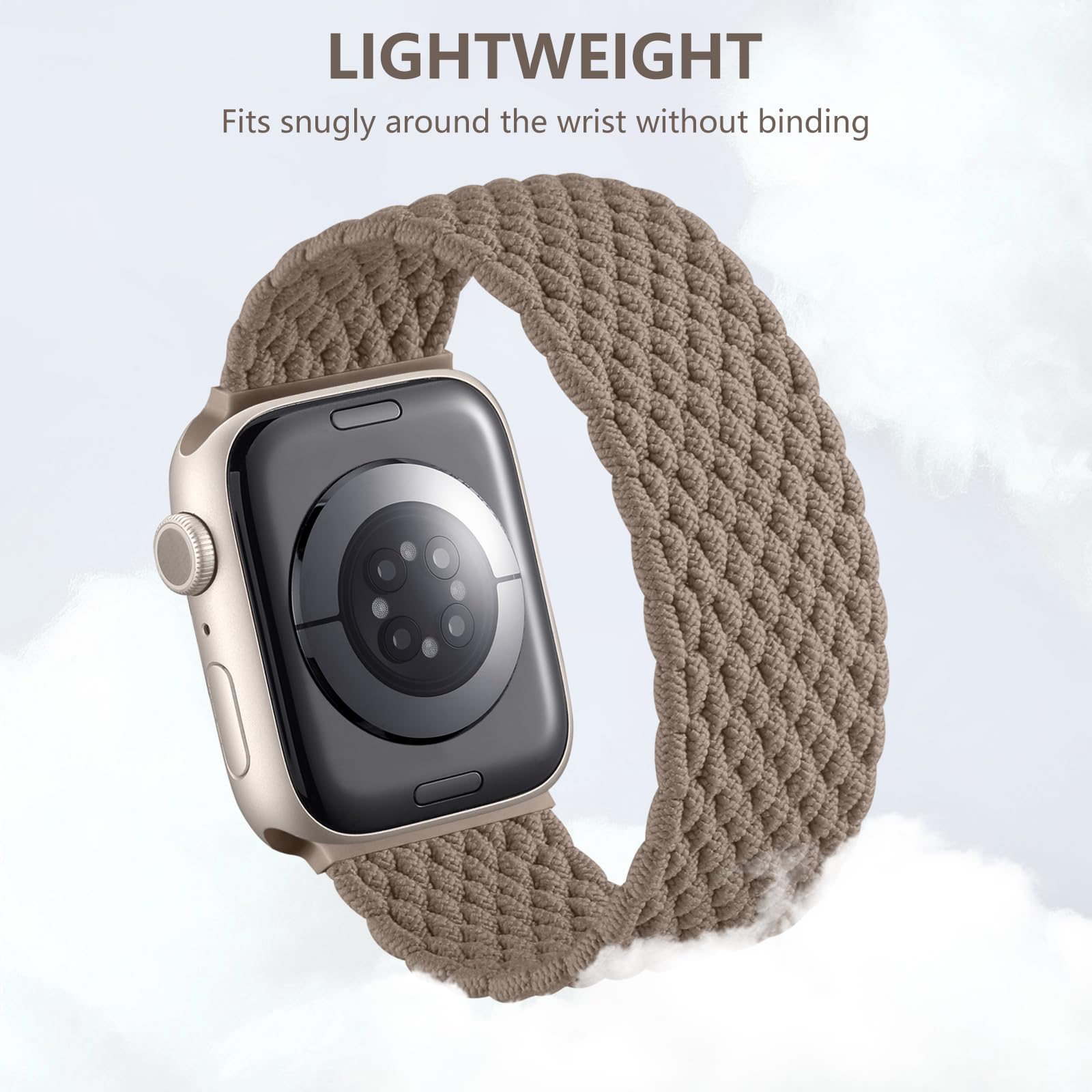 Zedoli Braided Solo Loop Compatible With Apple Watch Band Series 9 45Mm Band/Iwatch Band 44Mm 42Mm 49Mm , Adjustable Stretchy Ny