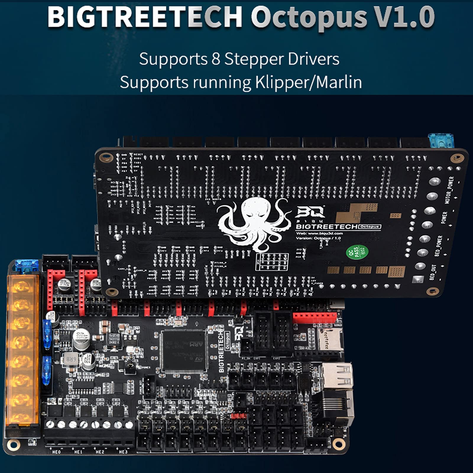Bigtreetech Octopus V1.1 Control Board+Pitft50 V2.1 Touch Screen Display Compatible With Btt Pi 2 Tmc2209 Stepper Driver Upgrde