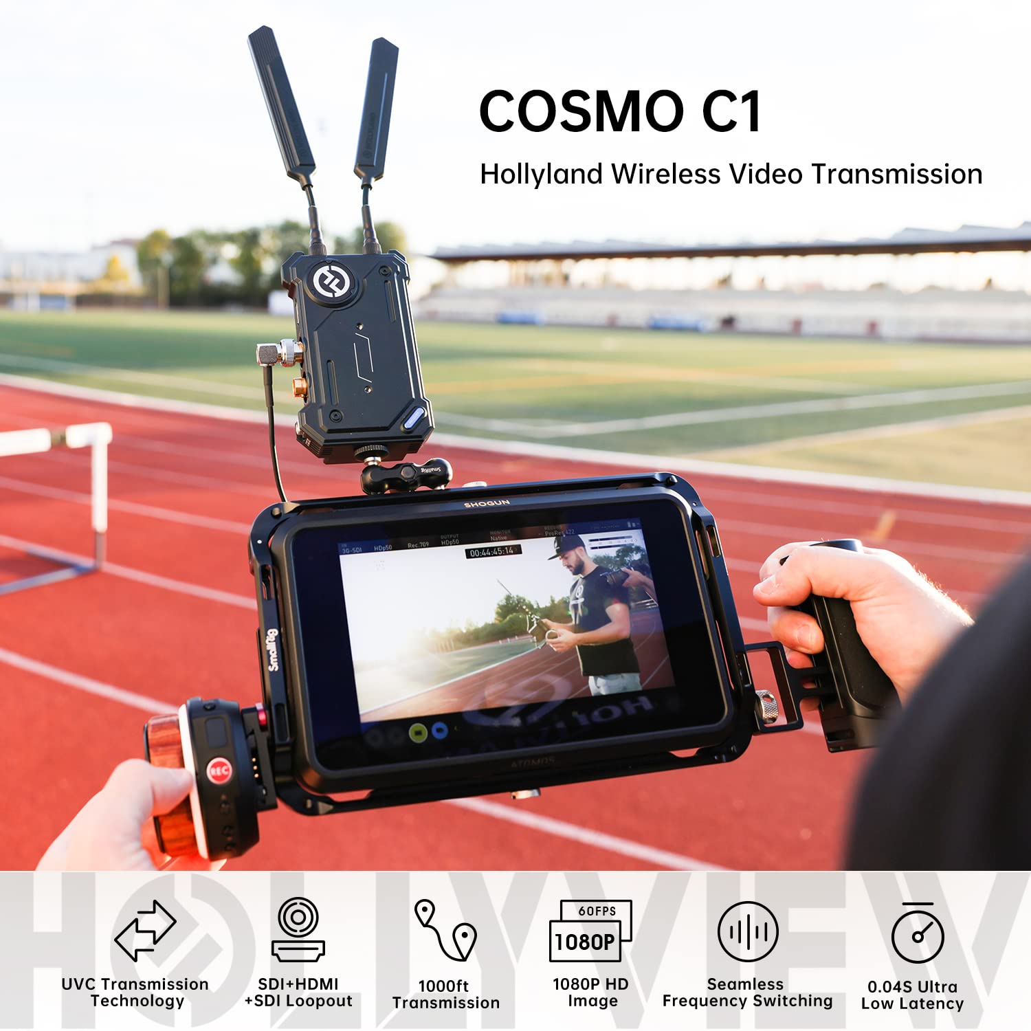 Hollyland Cosmo C1 [Official] 1000Ft Wireless Hdmi/Sdi Video Transmission System 40Ms 1080P 12-20Mbps 5G Image&Audio Transmitter