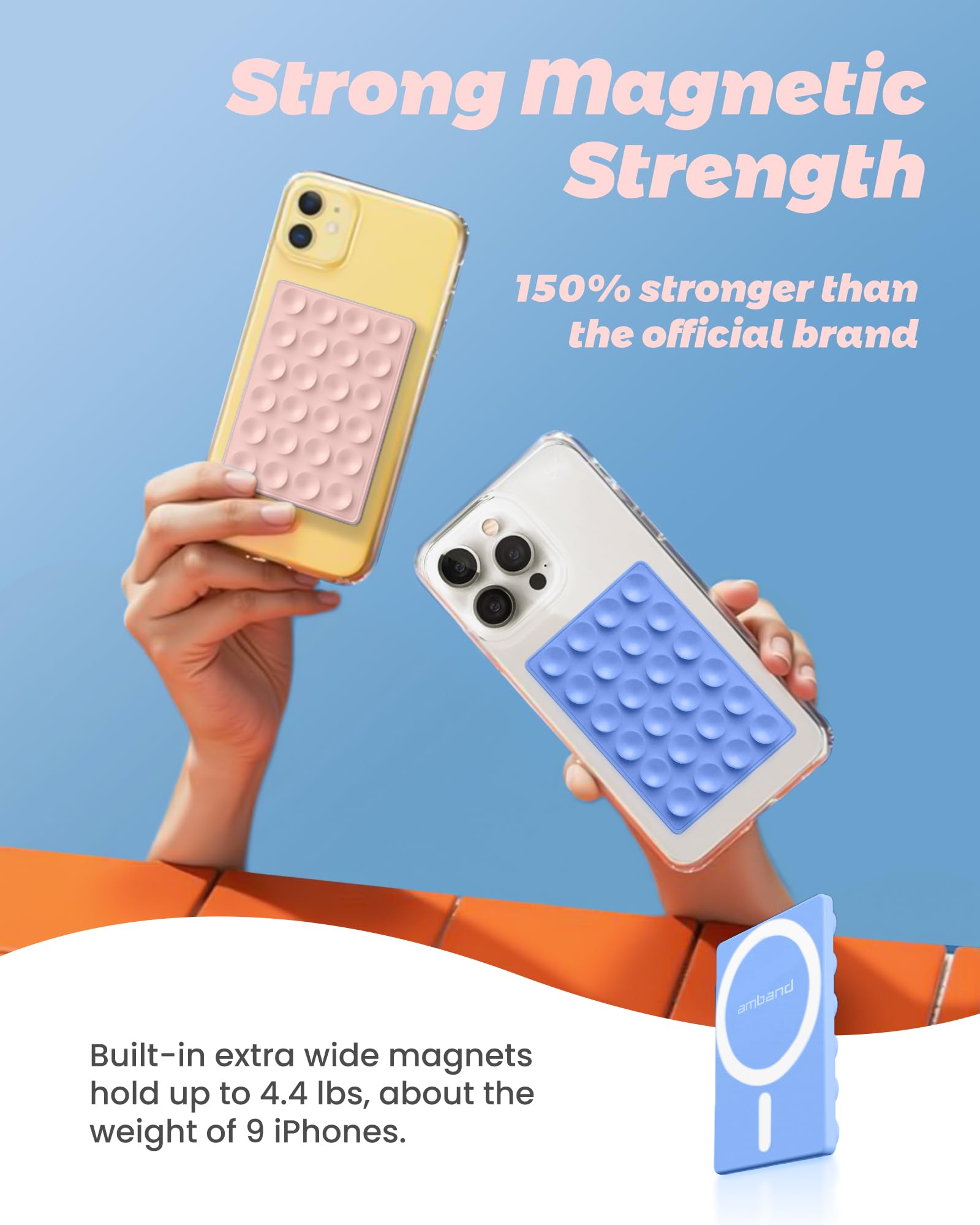 Amband Airplane Travel Essential Accessories Phone Holder For Women Men, Magnetic Suction Cup Phone Mount For Flying Plane Seat