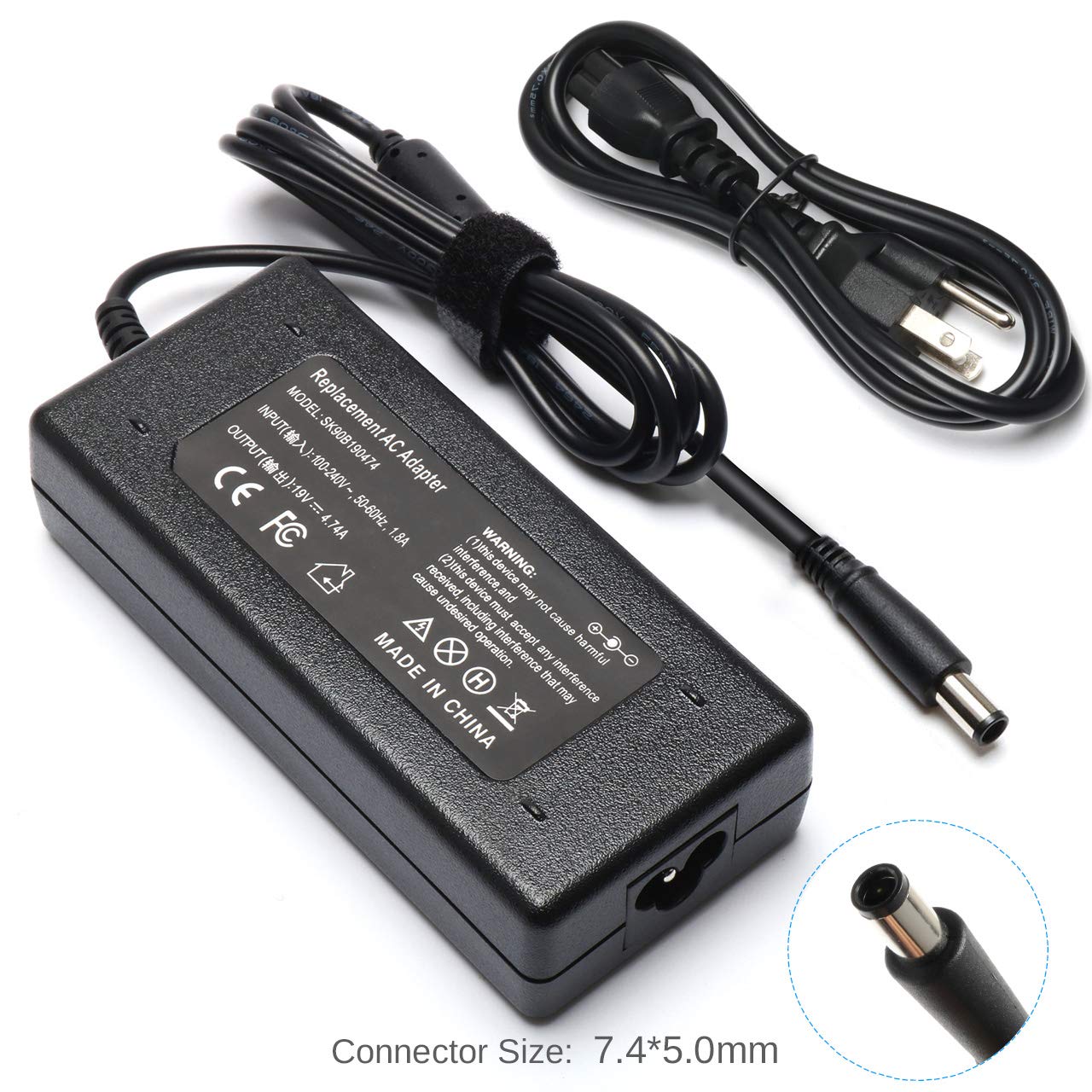 90W Power Cord For Hp Pavilion All In One Desktop Charger Hp 18'' 19'' 20' 21' 24'' 32' Hp Pavilion (N193) 20' 23'' Pc 18 5110 19 2304 20 B010 20 B013W Monitor Charger Gaming Computer Power Supply