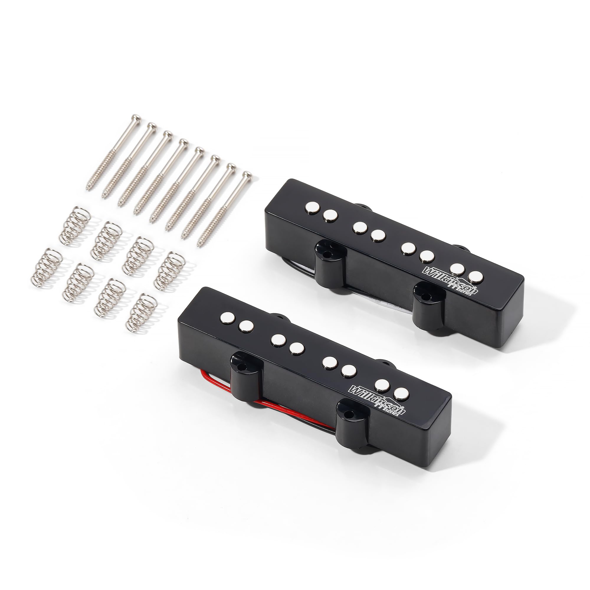 Wilkinson Bass Pickup Wojb Ceramic 4 Strings Jazz Bass Neck&Bridge Pickups Set For Jb Style Bass Guitar(Wojb)