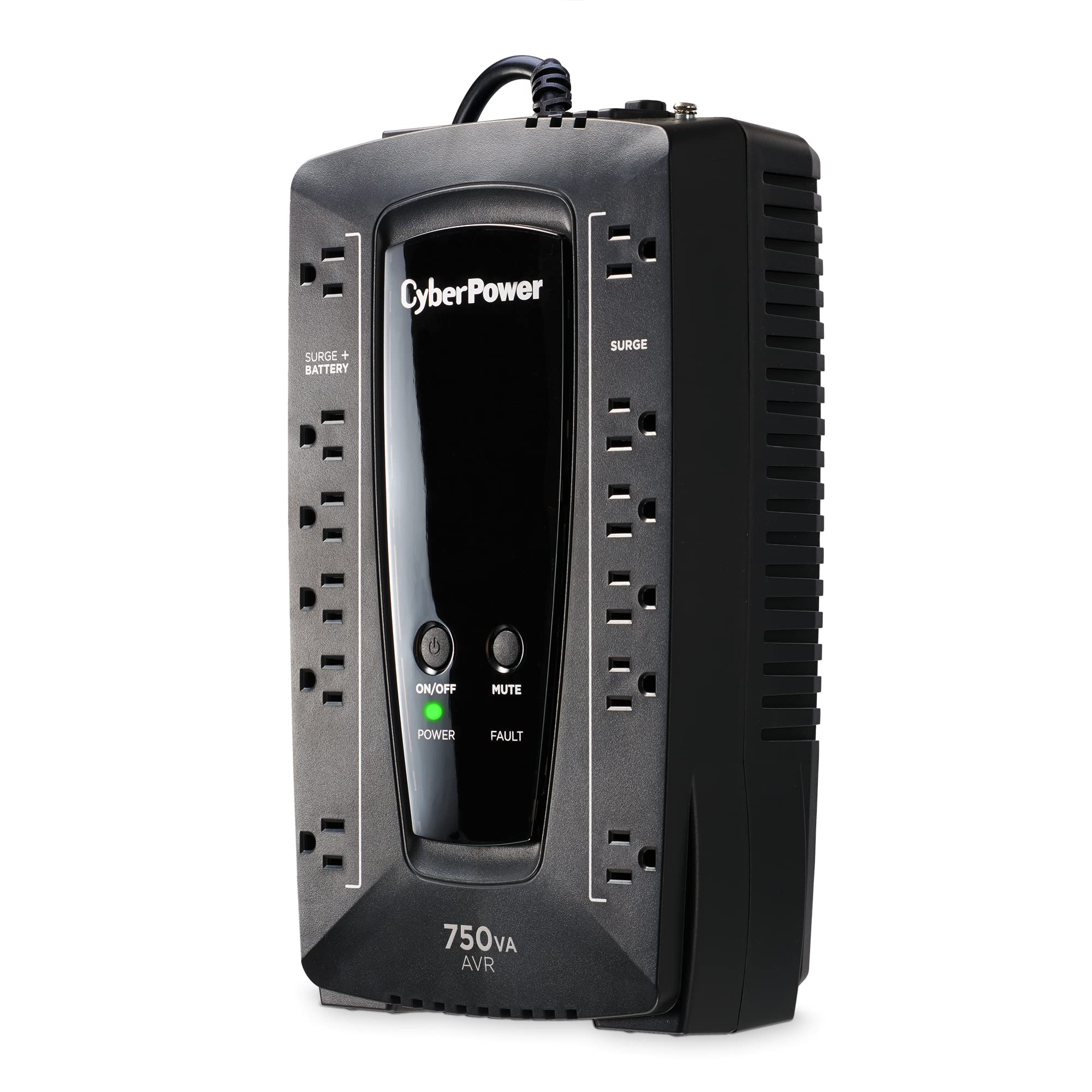 Cyberpower Avrg750U Avr Ups System, 750Va/450W, 12 Outlets, Compact