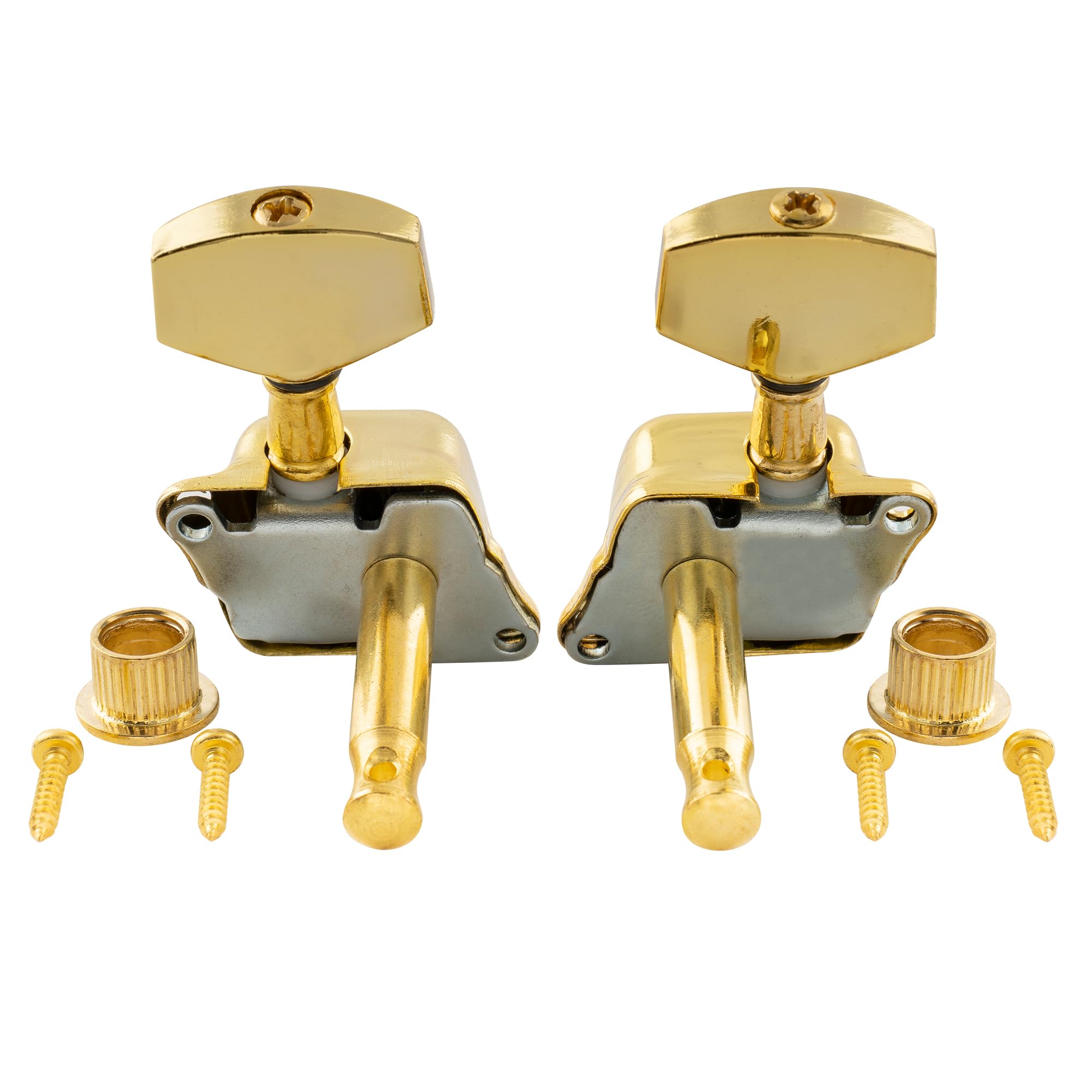 Musiclily 3+3 Guitar Semi Closed 3R3L Tuners Tuning Keys Pegs Machine Heads Set For Epiphone Les Paul Electric Guitar Or Acousti