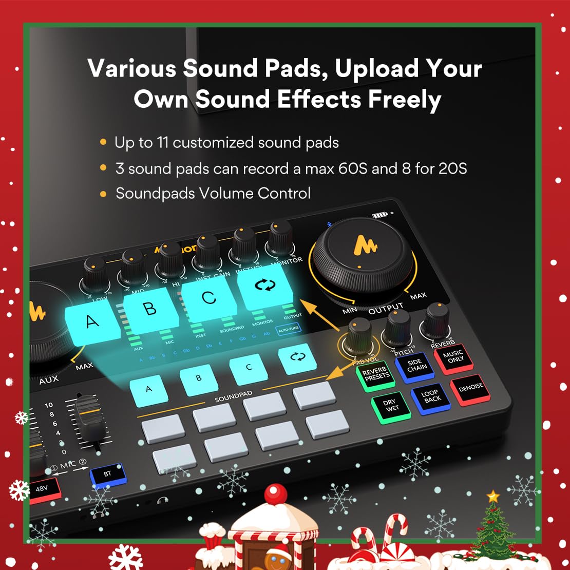 Maono Maonocaster Podcast Equipment Bundle For 2 Includes All In One Audio Interface With Premium Mic Preamp, Xlr Condenser Micr