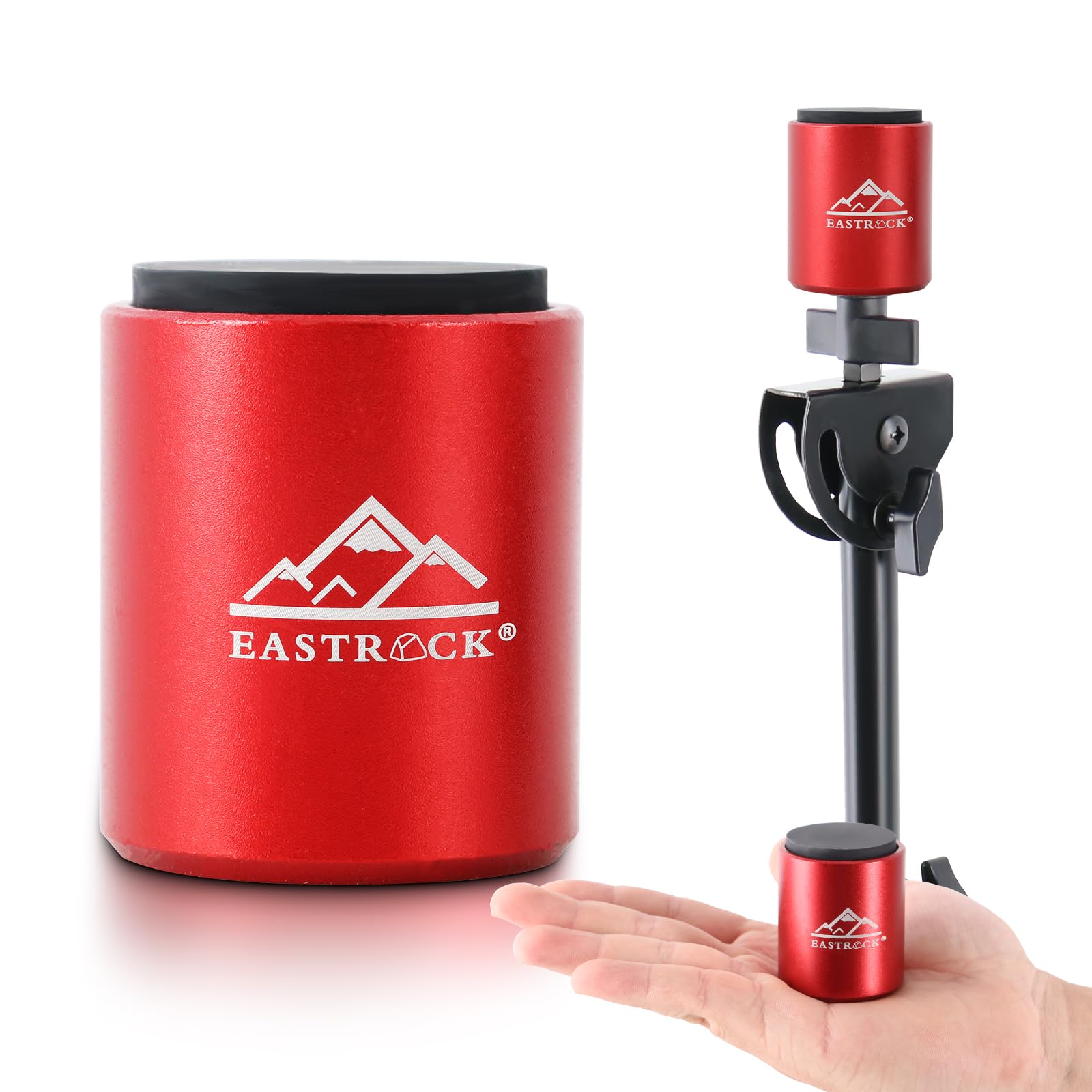 Eastrock Mini Practice Drum Pad Without Stand, 2.16 Inches Silent Drum Pad, Silicone Dumb Drum For Beginners (Red)