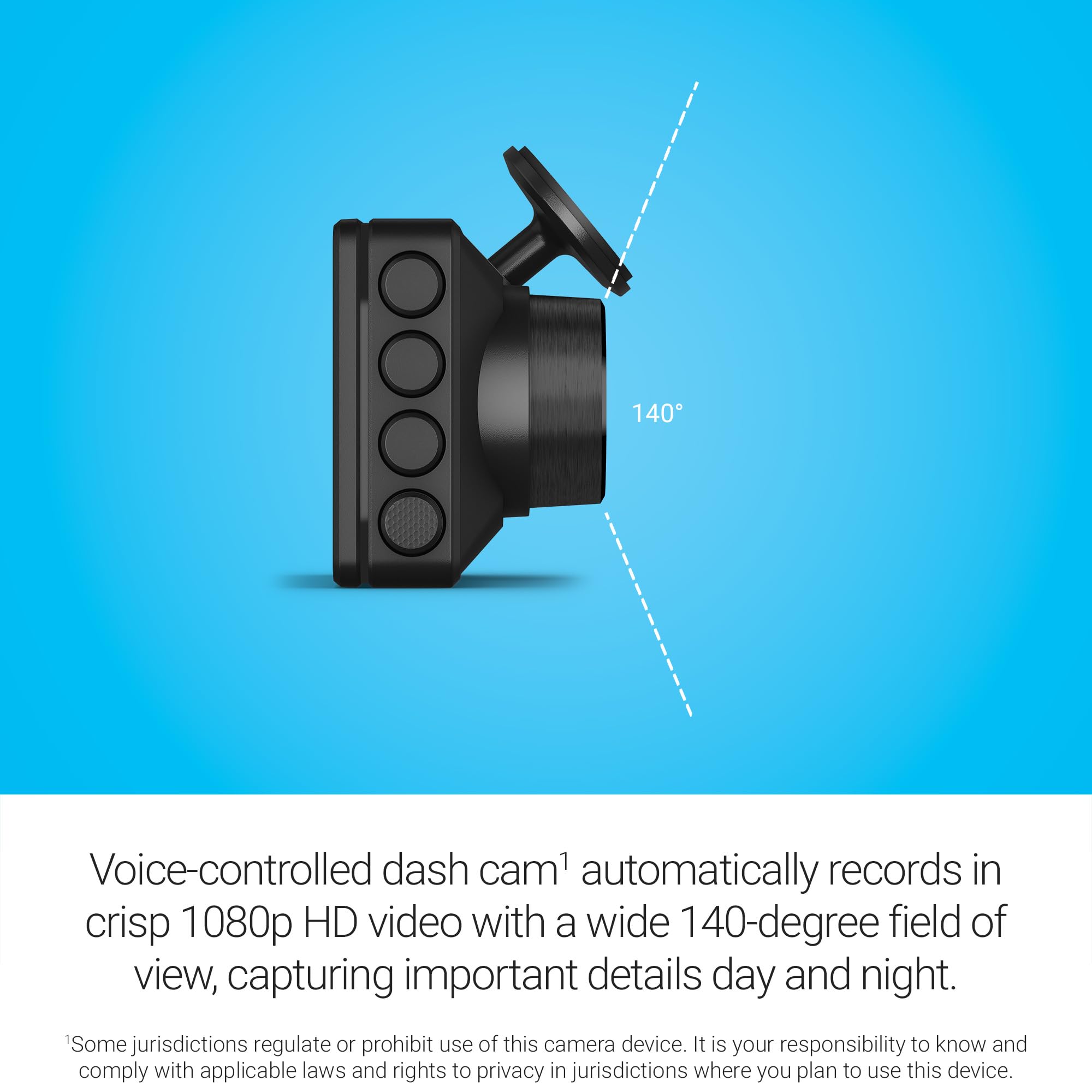 Garmin Dash Cam X110, Compact 1080P Hd Dash Cam With A 140 Degree Field Of View, Built In Clarity Polarizer, Voice Controlled, G