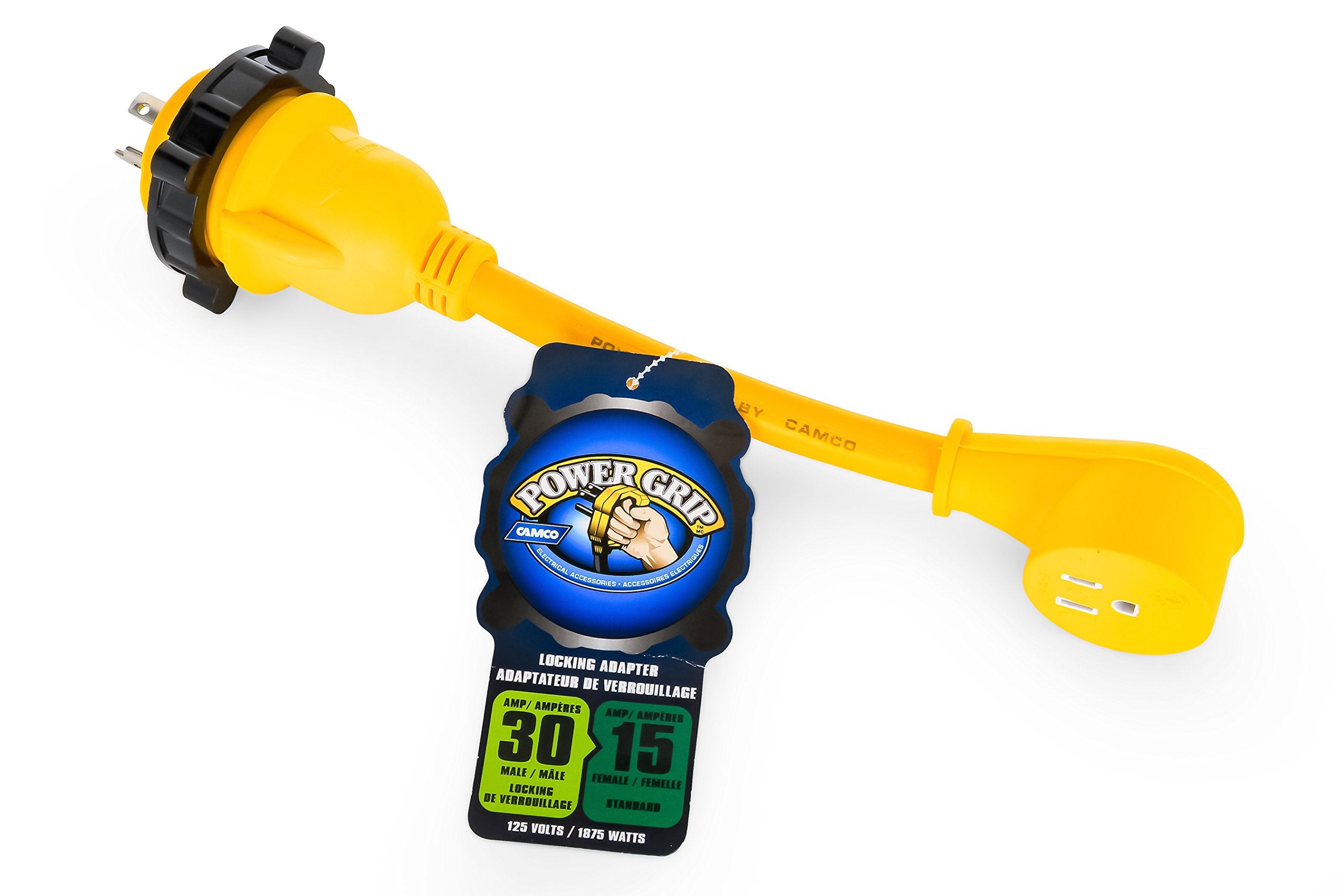 Camco Powergrip Marine Dogbone 12'' 30Am Locking / 15Af,WBAUVB0774YKZYB