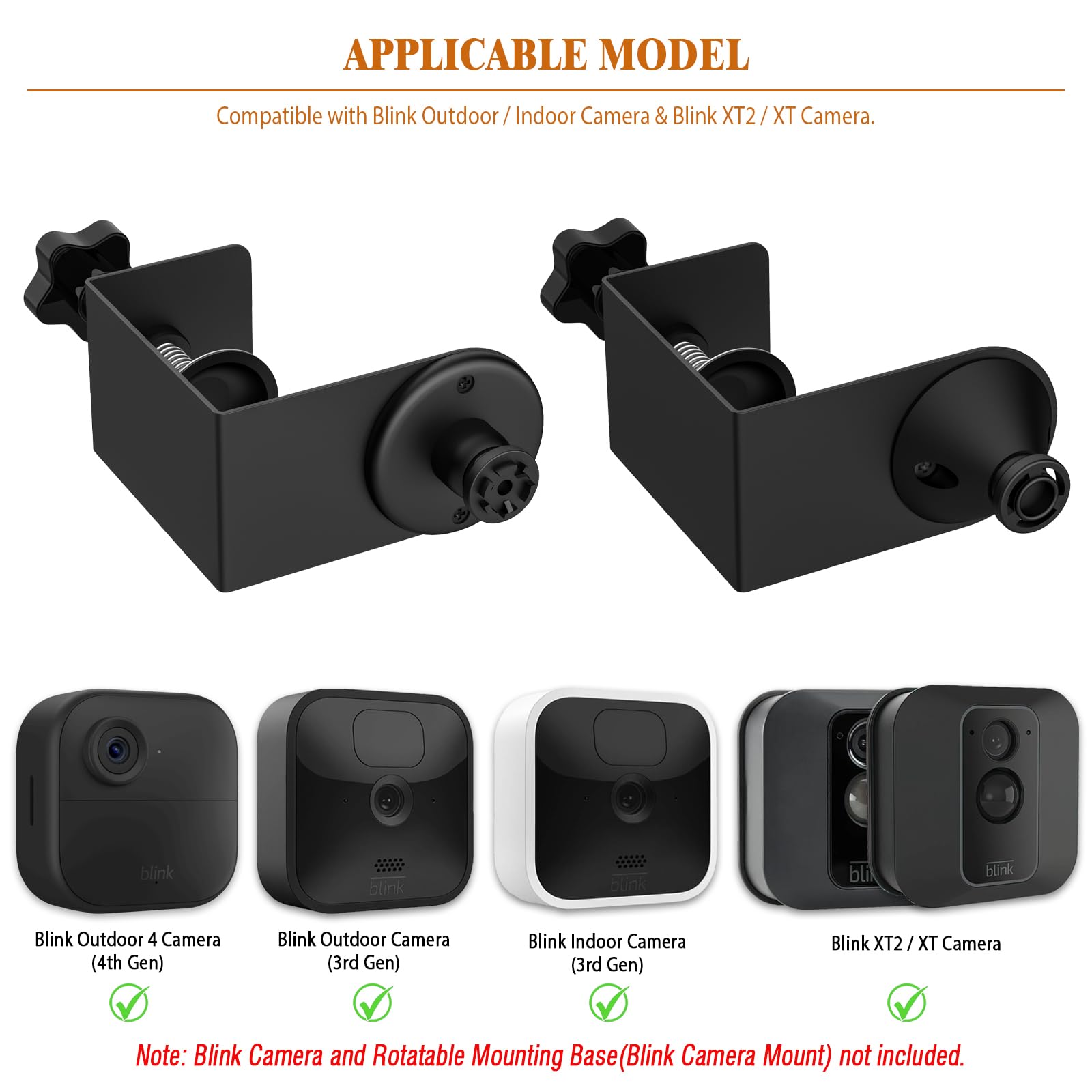Heymoontong Gutter/Door Mount For Blink Indoor/Outdoor Camera(4Th/3Rd Gen) & Blink Xt2/Xt Camera, Blink Security Camera Mounting