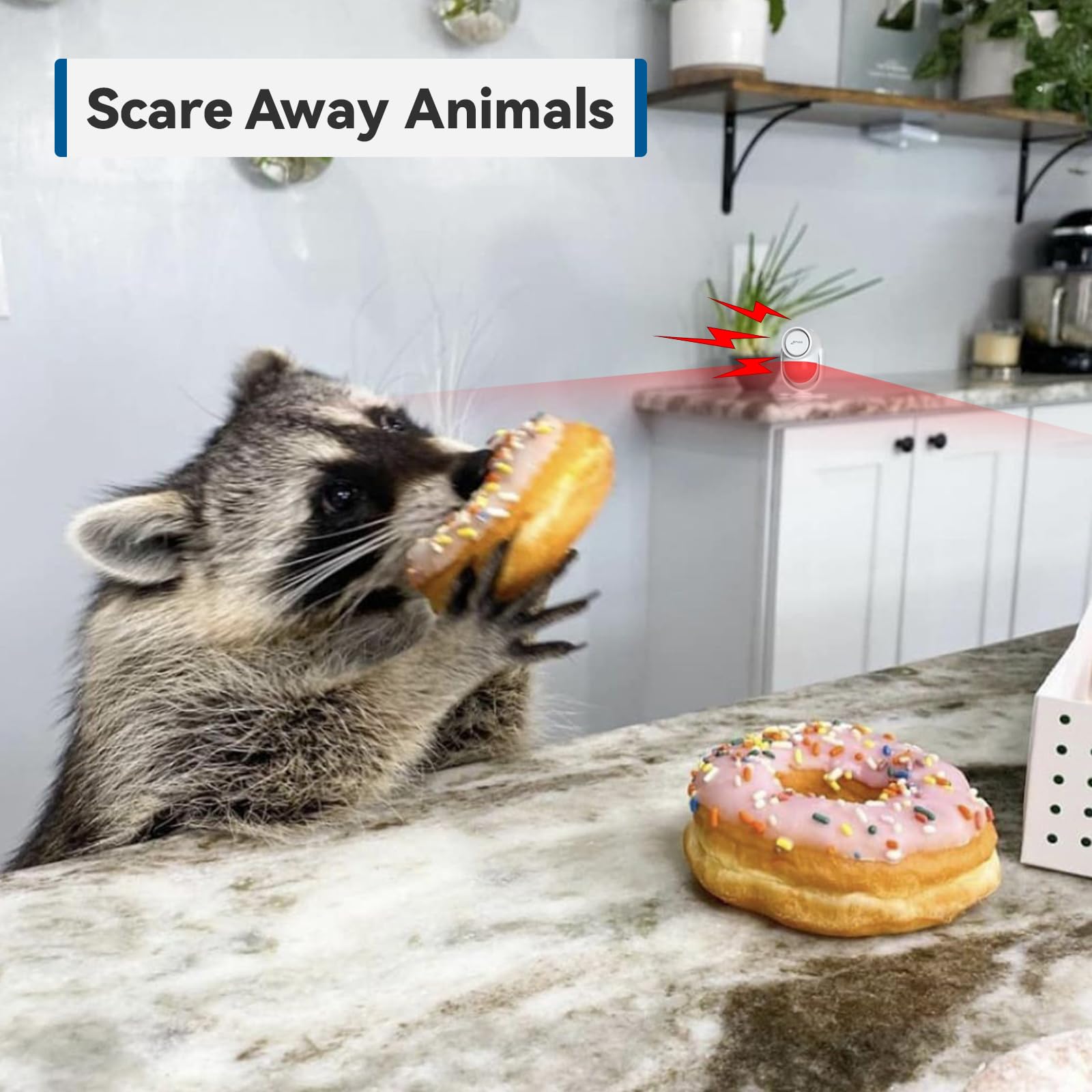 Cpvan 125Db Loud Motion Sensor Alarm With 328Ft Remote Control (40Ft Pir Detector, Batteries), Indoor Wireless Infrared Security