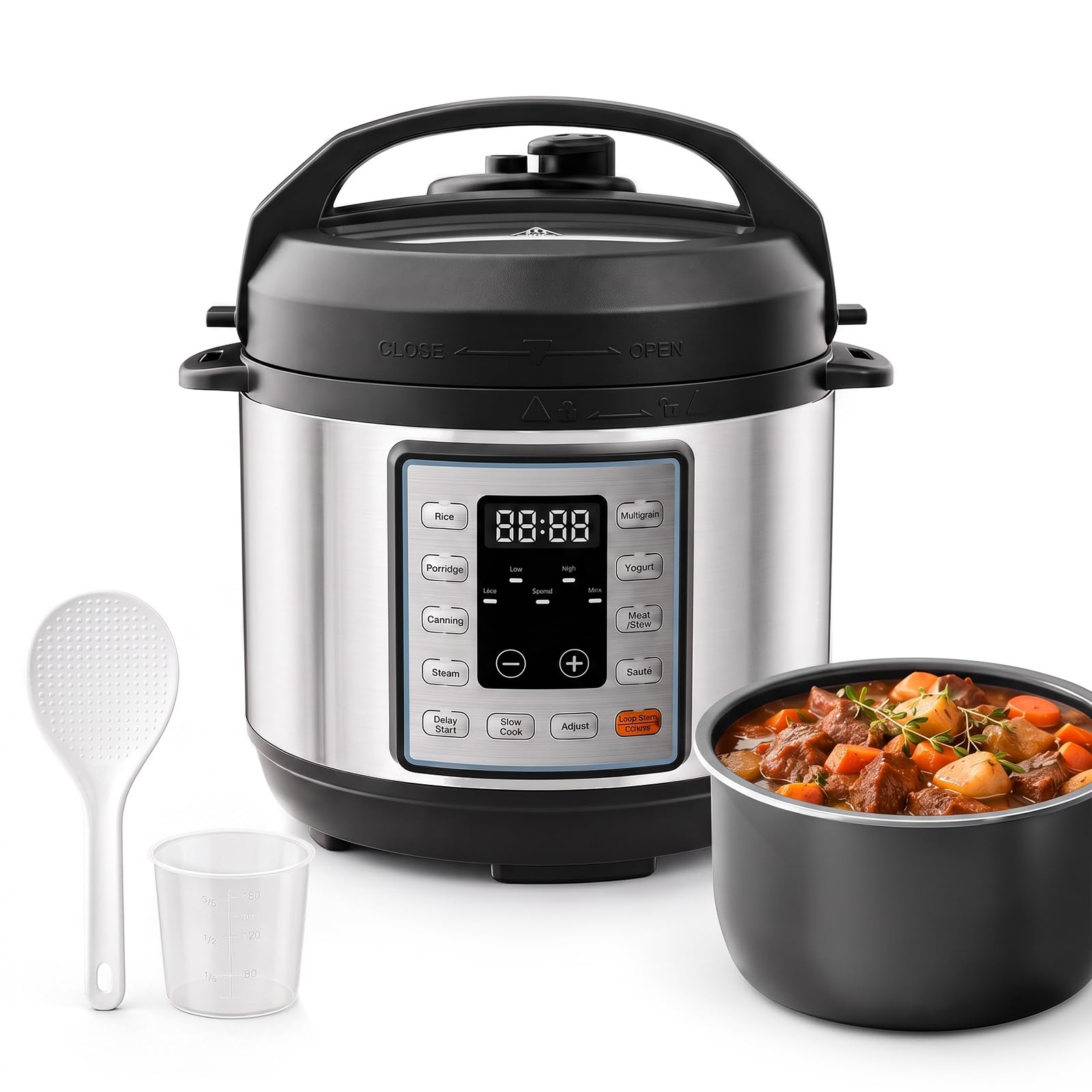 10in1 3QT Electric Pressure Cooker for Rice and Stews