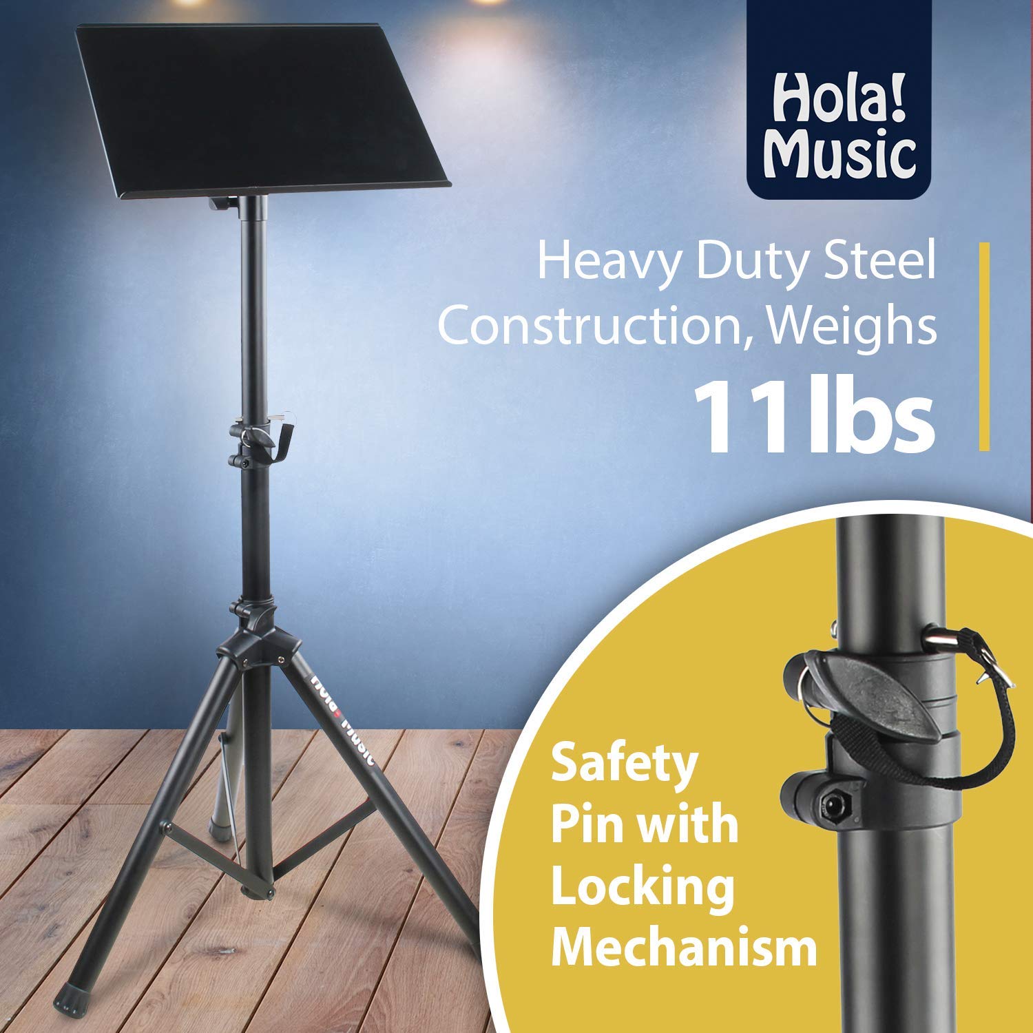 Hola! Music Hps 300B Heavy Duty Professional Multi Purpose Dj Tripod   Laptop Tripod, Projector Stand, Mixer Stand