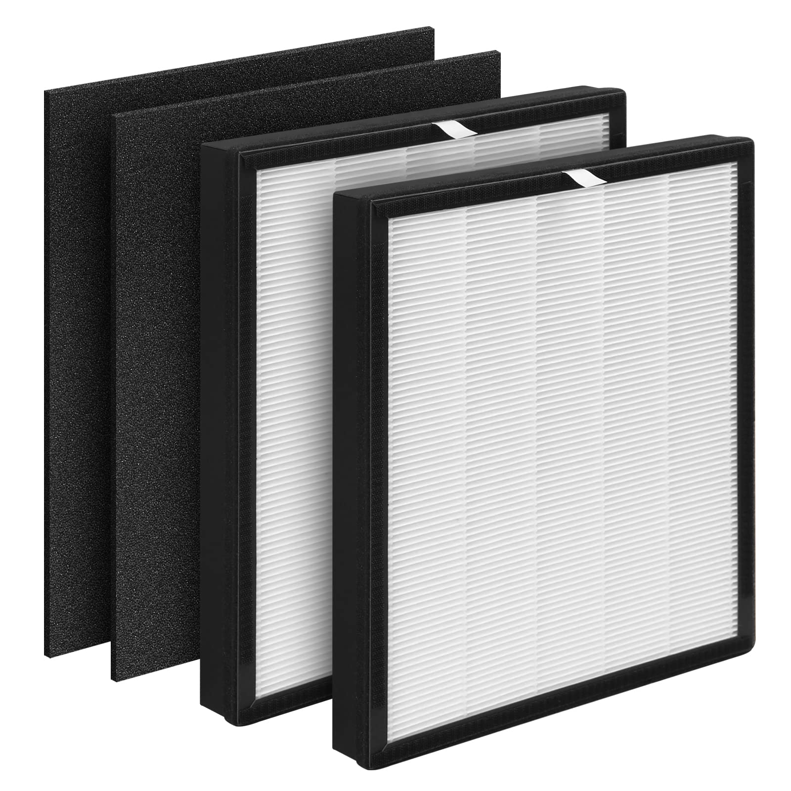 Gokbny 2 Pack Aerio 300 Replacement Hepa Filter Compatible With Zigma Aerio 300 Purifier, 2 High Efficiency Hepa Filters + 2 Car