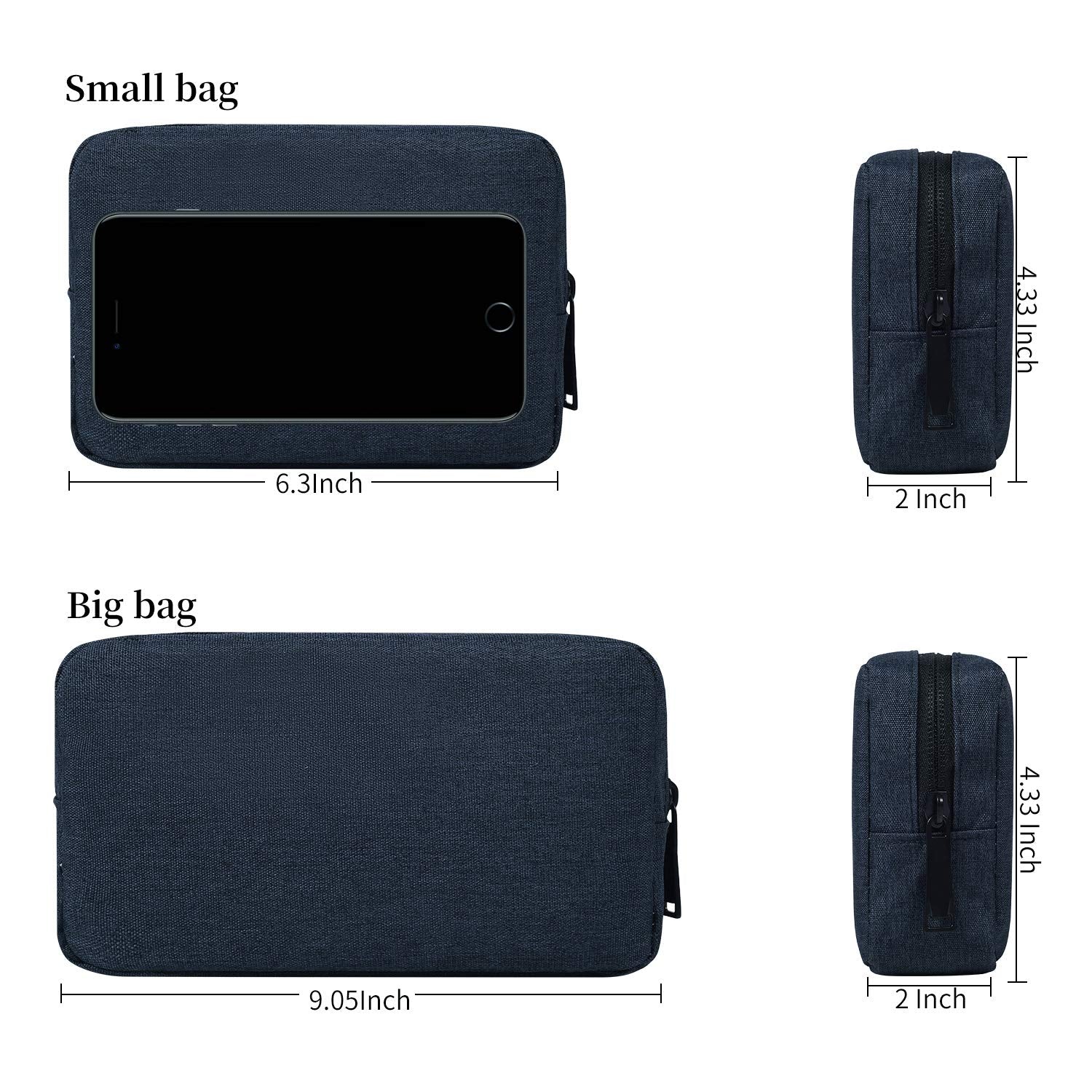 Dealcase Travel Electronics Cable Organizer Bag Accessories Bag,Canvas Waterproof Universal Electronics/Accessories Multifunctio