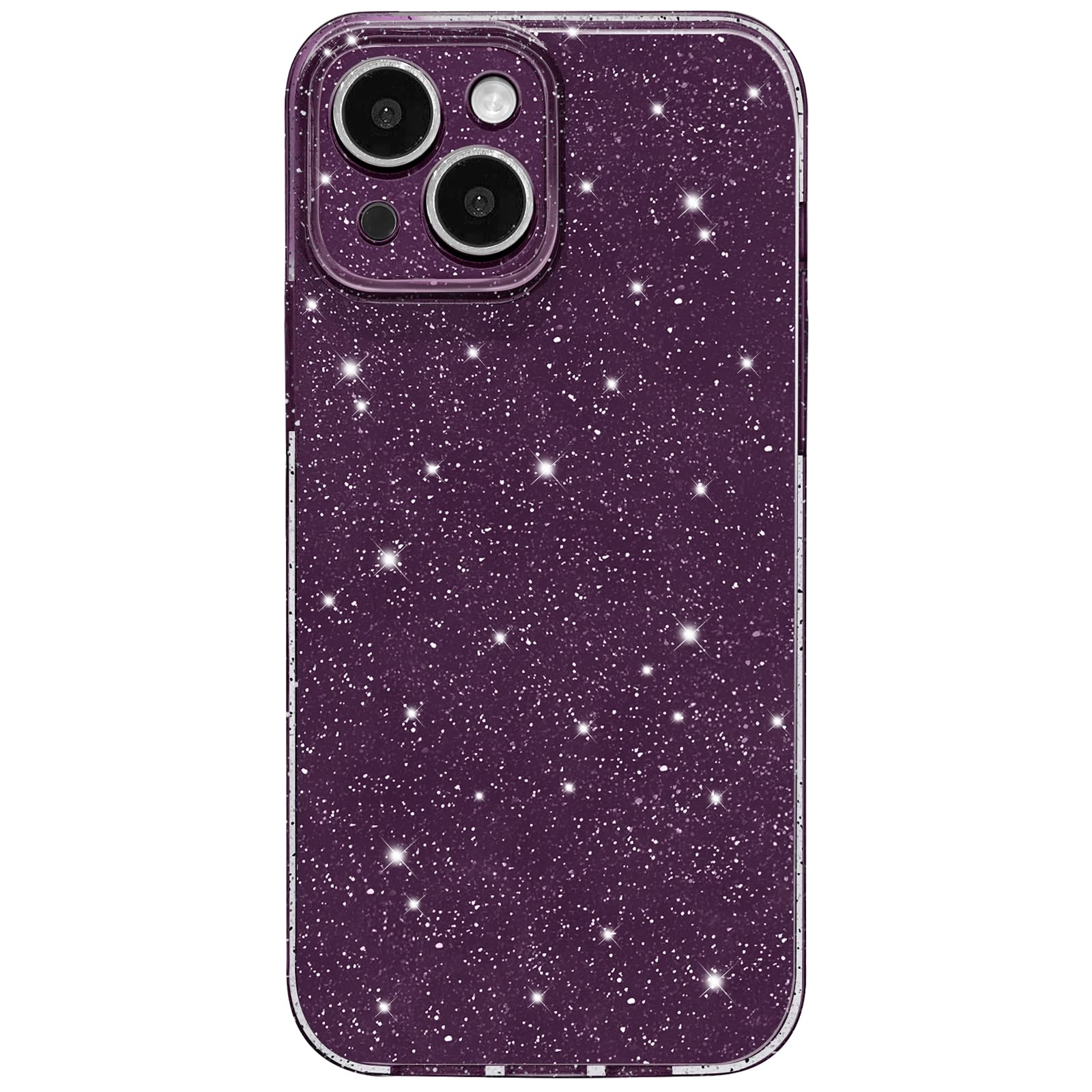 Hython Case for iPhone 15 Plus Case Glitter Cute Sparkly Shiny Bling Sparkle Phone Cases 6.7, Thin Slim Fit Soft TPU Bumper Shoc