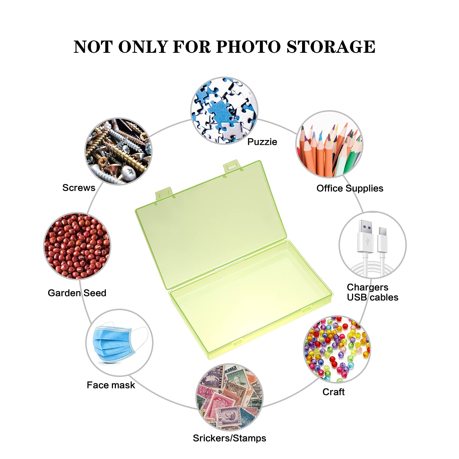Photo Storage Box 4X6, 18 Inner Extra Large Photo Case Large Photo Organizer Acid Free Photo Box Storage Photo Keeper Photo Stor