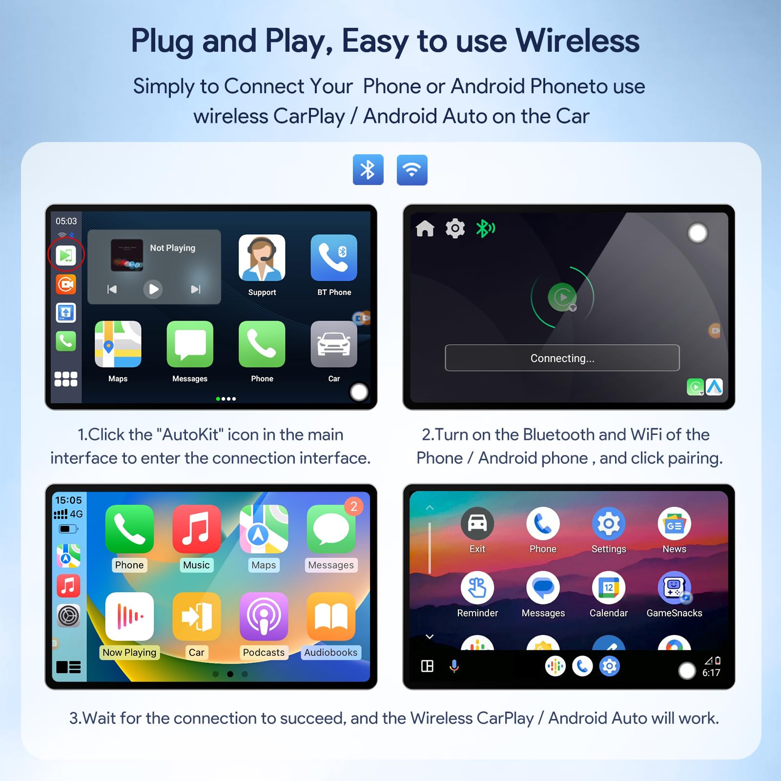 Zhnn Carplay Ai Box, Smart Ai Box Stream Videos To Your Car Multimedia Video Box, Caplay Video Streaming Android Auto Ai Box Car