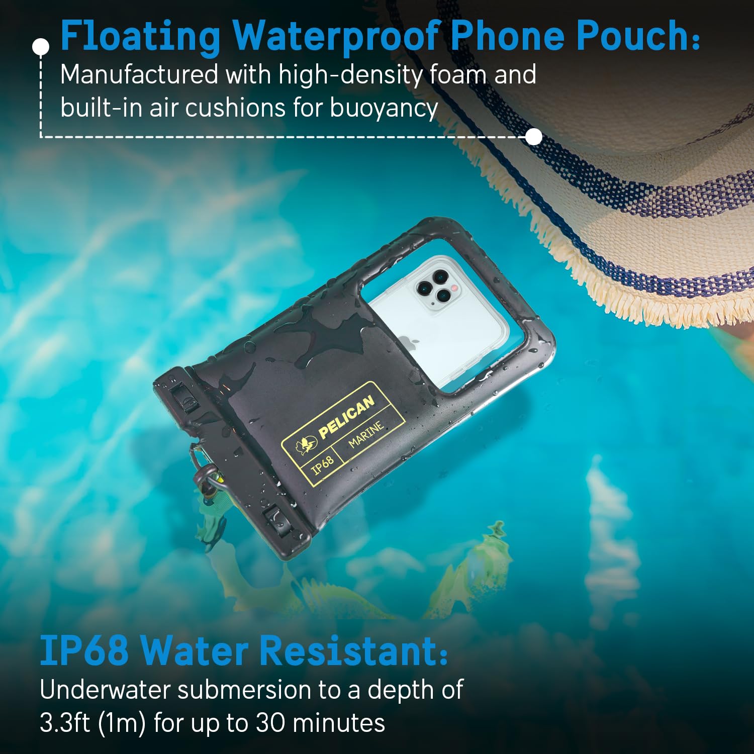 Pelican Marine 4 Pack   Ip68 Floating Waterproof Phone Pouch/Case (Xl Size)   Iphone 16 Pro Max/Iphone 15 Pro Max/14 Pro Max/13