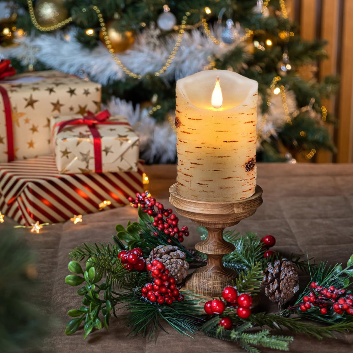 Biyanuo Flameless Battery Operated Led Candles 3D Wick With10Key Button Remote Control 24 Hour Timer Set Of 3 Electric Flickerin