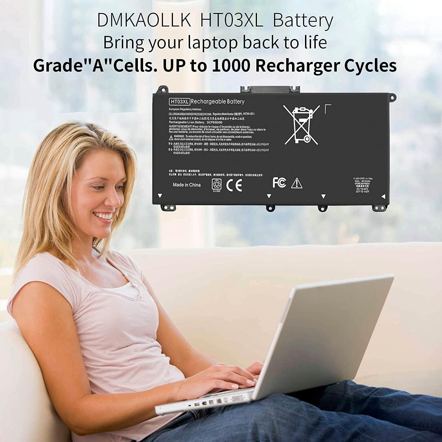 Ht03Xl L11119 855 Laptop Battery For Hp Pavilion 14 Ce 14 Cf 14 Df 15 Cs 15 Da 15 Db 15 Dw 17 By 17 Ca Series 15 Cs0053Cl 15 Dw0