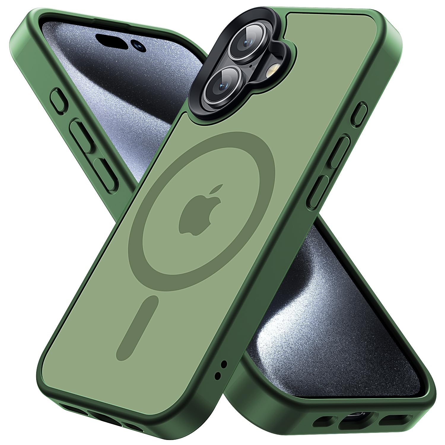 Gyizho Magnetic Designed For Iphone 16 Case, [Military Grade Drop Tested] [Compatible With Magsafe] Slim Protective Translucent