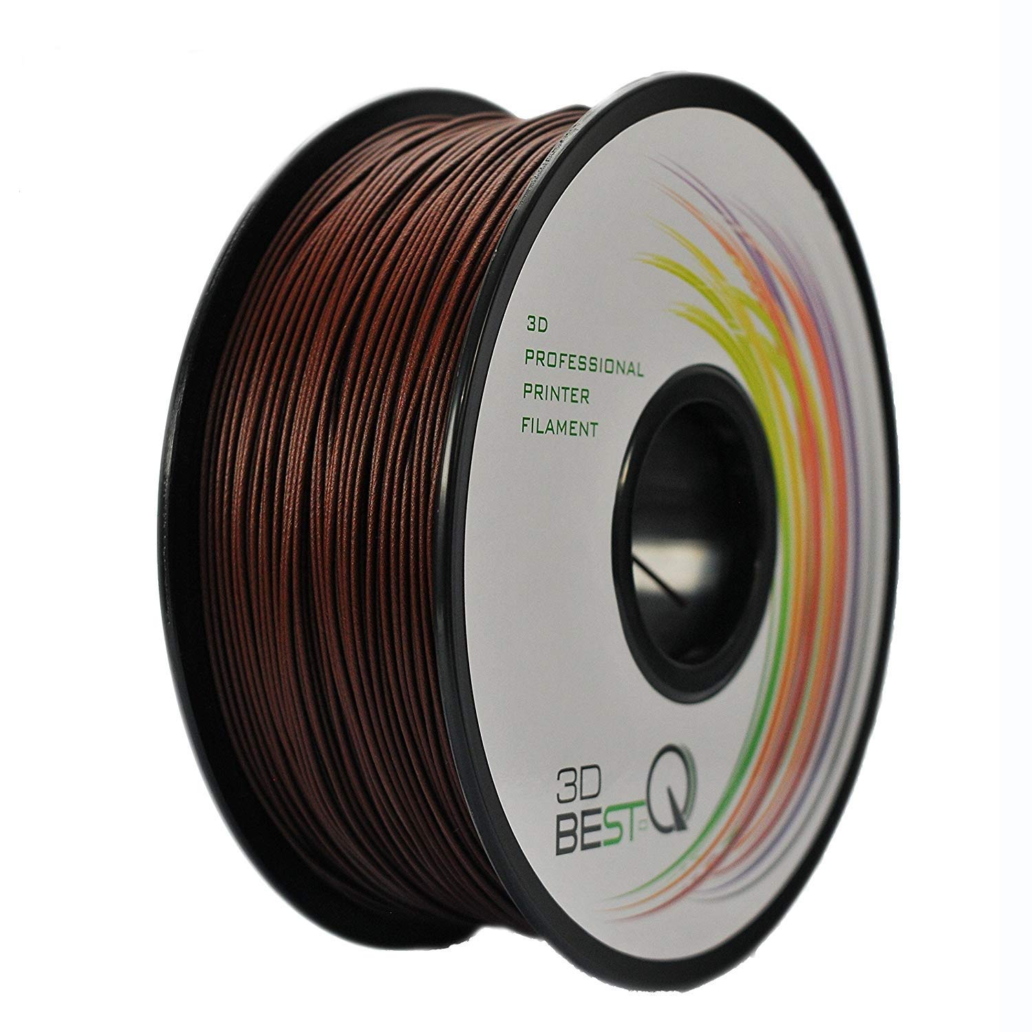 3D Best Q Real Wood Pla 1.75Mm 3D Printer Filament, Dimensional Accuracy +/  0.03 Mm, 1Kg Spool, 30% Real Wood Infill (Rosewood)