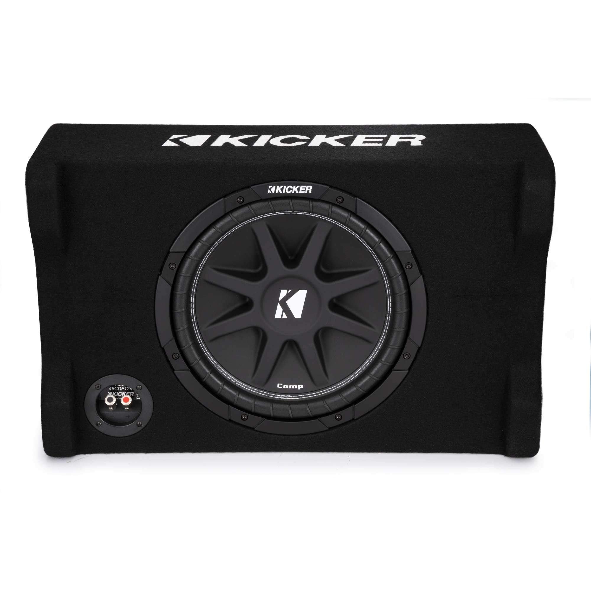 Kicker 12'' Comp Subwoofer In Down Firing Enclosure With Amplifier & Wire Kit