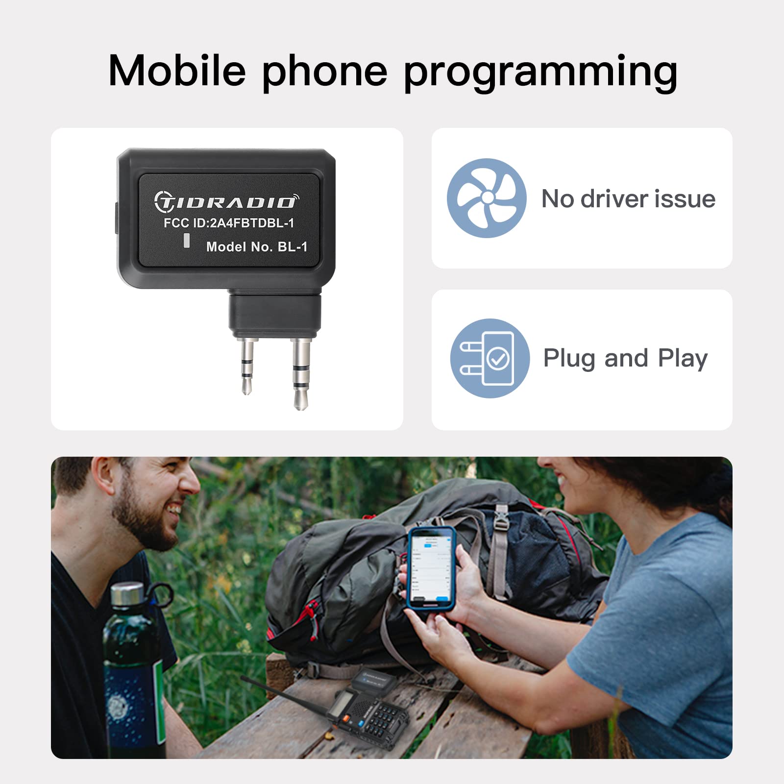 Tidradio Ham Radio Wireless Programmer Adapter App And Pc Program For Baofeng Uv 5R And Multiple Models No Driver Issues Instead