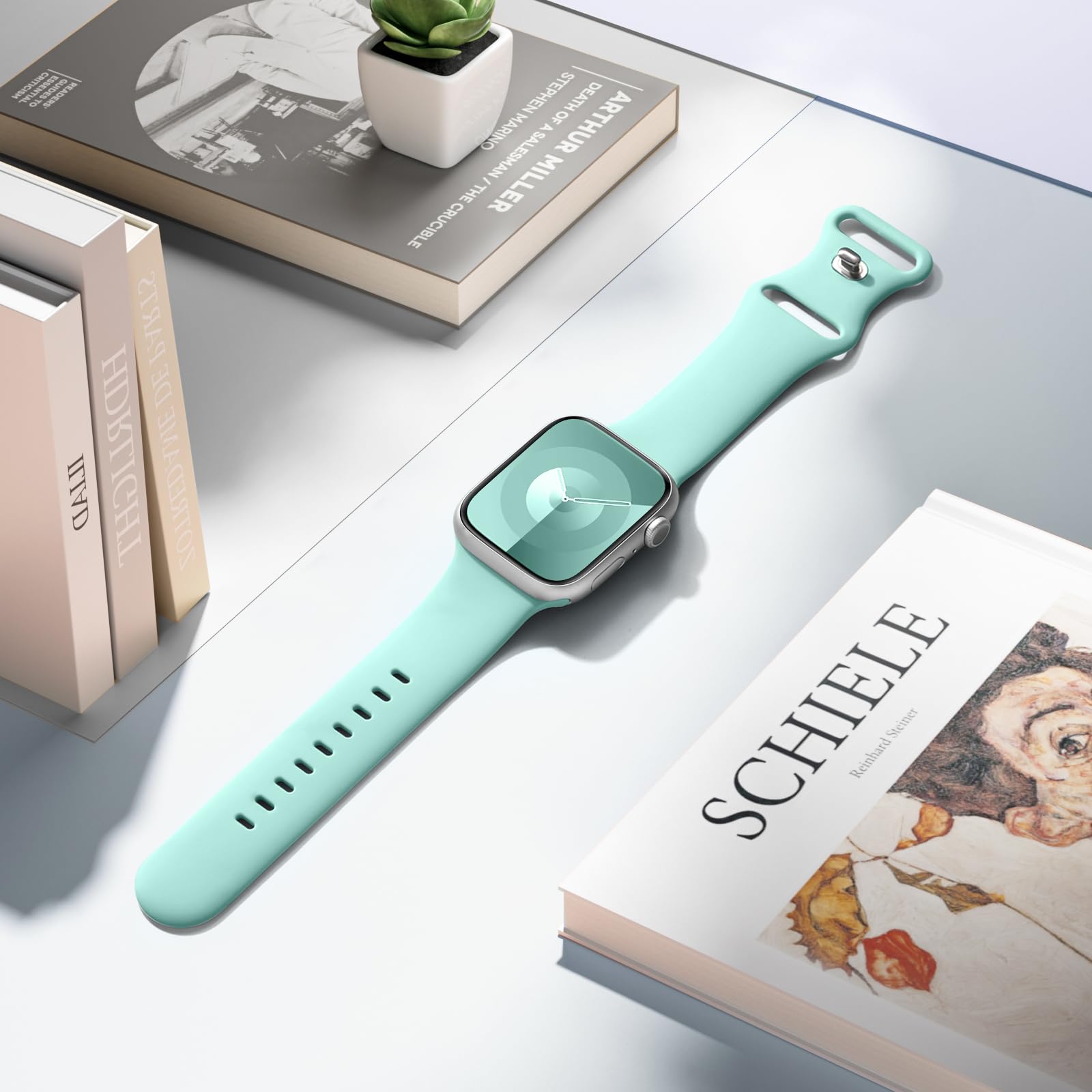 Daqin Sport Band Compatible With Apple Watch Band 40Mm 38Mm 41Mm 42Mm 44Mm 45Mm 49Mm Women Men, Soft Silicone Waterproof Strap F