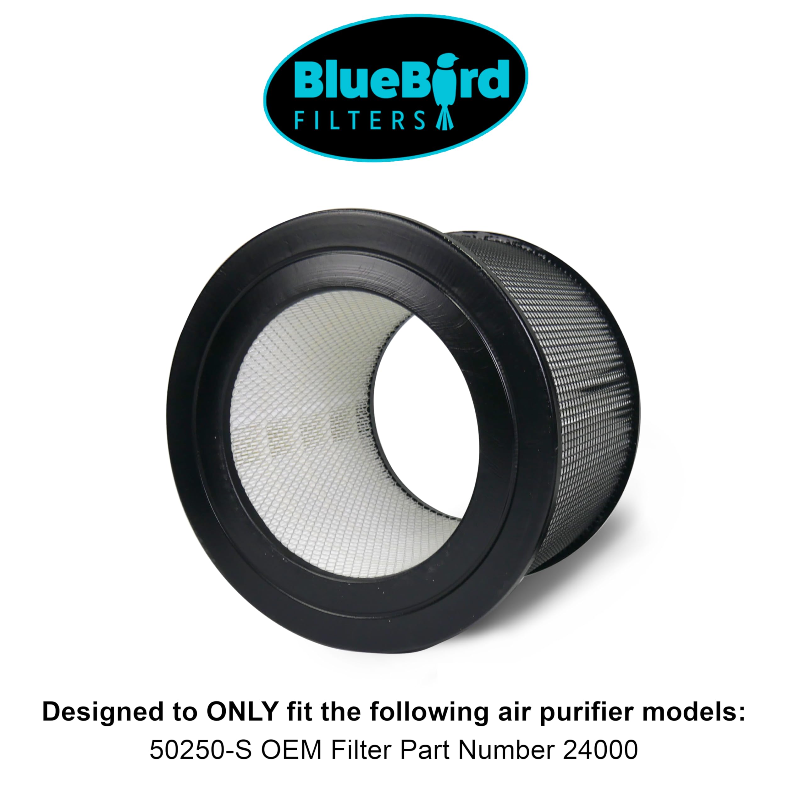 Bluebird Filters Replacement Hepa Filter & Carbon Pre Filter Kit For Honeywell 50250 50250 S Oem Part Number 24000 (1 Hepa + 1 C