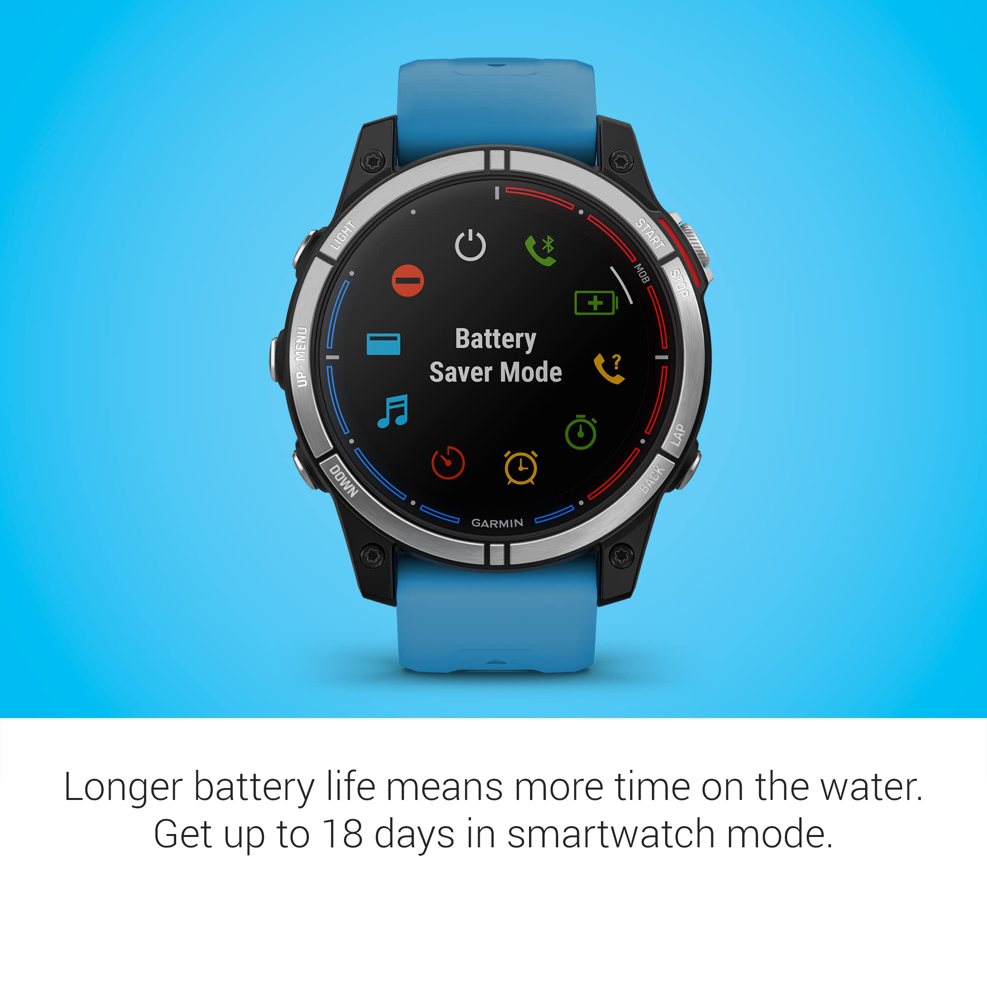 Garmin Quatix 7 Standard Edition, Marine Gps Smartwatch, Tide Changes And Anchor Drag Alerts, Waypoint Marking,WBEEAB09SJSNP4M