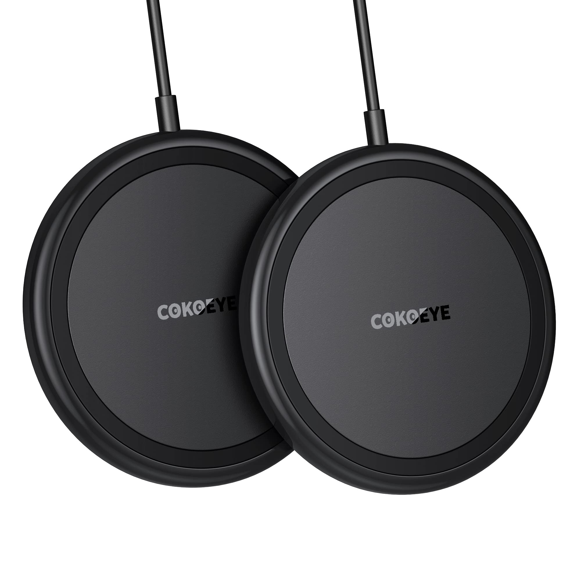 Cokoeye Wireless Charger, 15W Max Fast Wireless Charging Pad 2 Pack Compatible With Iphone16/16Plus/16Pro /16Promax/Iphone15/15P
