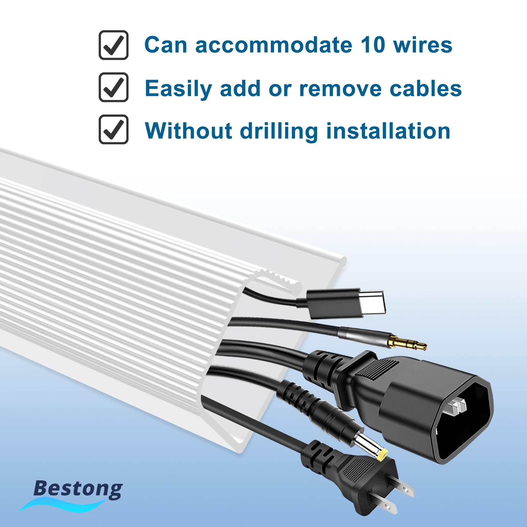 Cable Management Under Desk J Channel   Neat And Easy Cord Organization Solution
