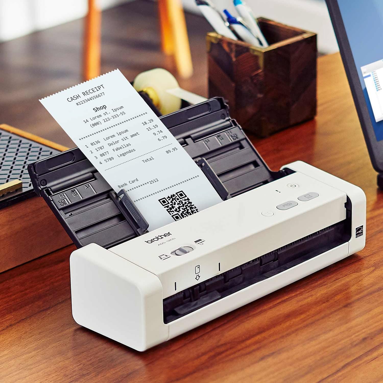 Brother Easy To Use Compact Desktop Scanner, Ads 1200, Fast Scan Speeds, Ideal For Home, Home Office Or On The Go Professionals