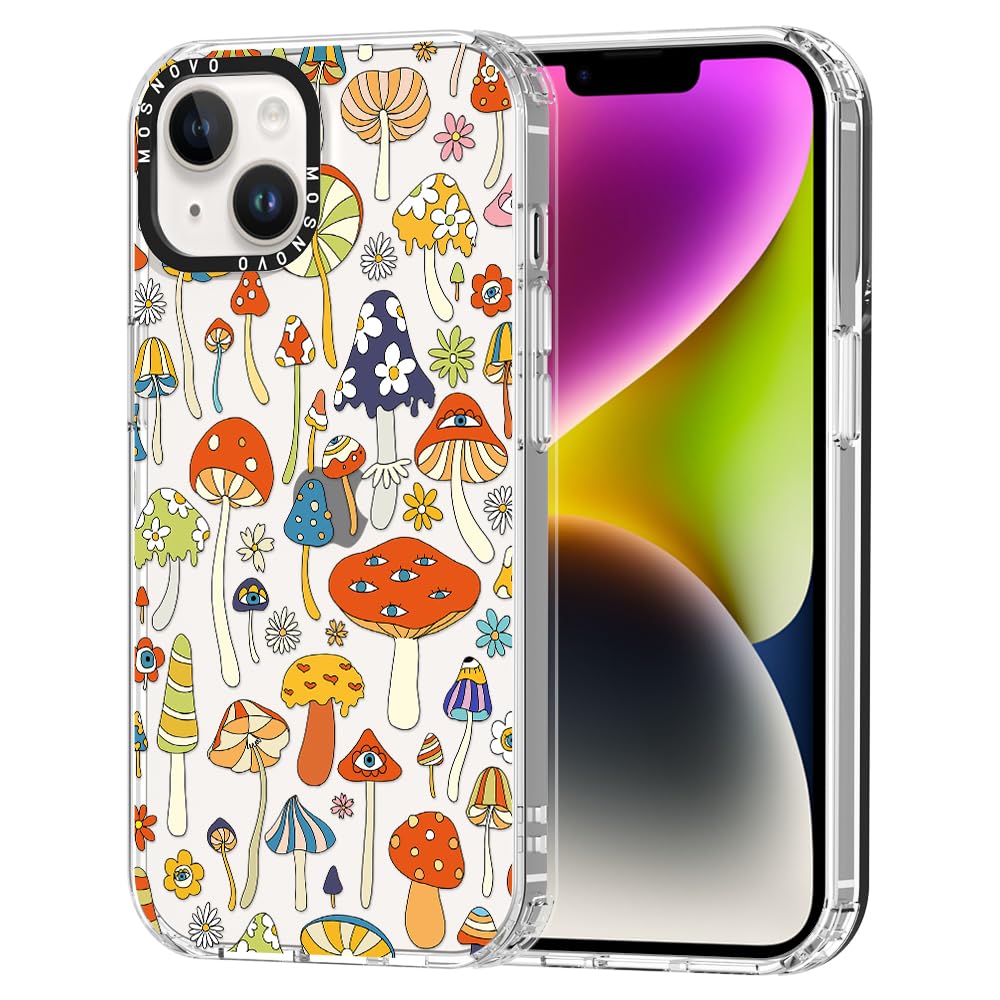 Mosnovo Case For Iphone 14, [Buffertech 6.6Ft Military Grade Drop Protection] [Anti Peel Off Tech] Clear Tpu Bumper Phone Case C