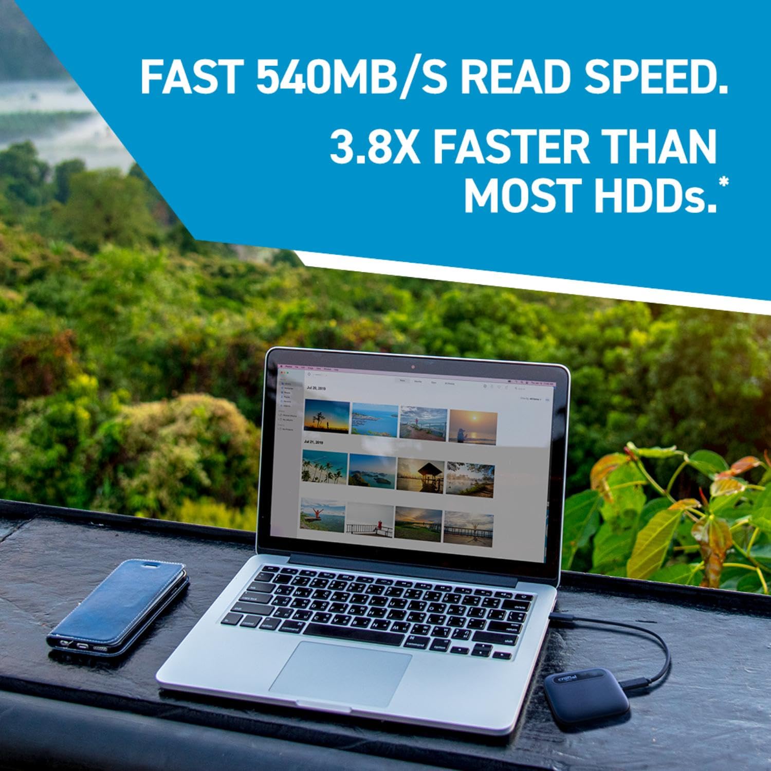 Crucial X6 500Gb Portable Ssd   Up To 800Mb/S   Pc And Mac   Usb 3.2 Usb C External Solid State Drive   Ct500X6Ssd9