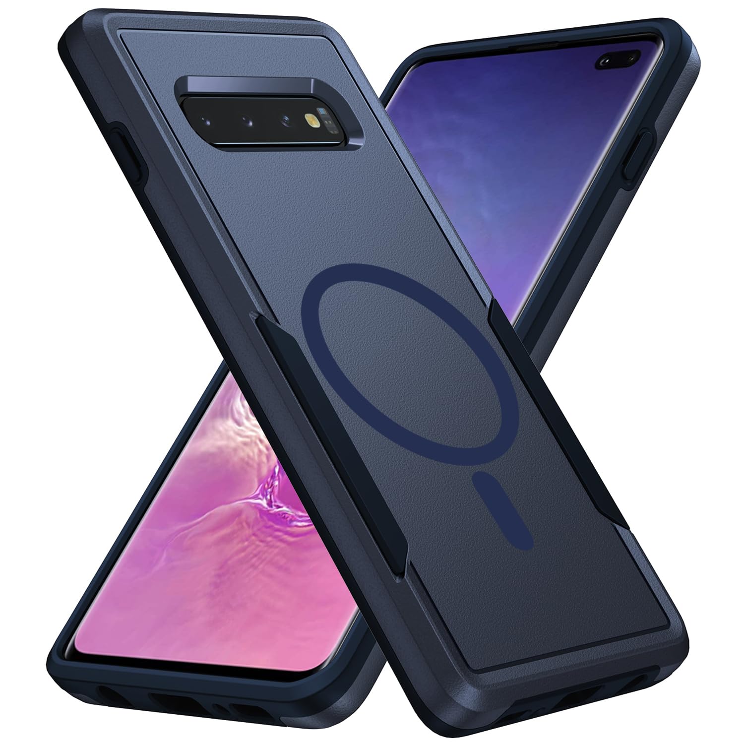 Teayoha for Samsung Galaxy S10 Plus Case,[Compatible with Magsafe] [Military Grade Drop Tested] Shockproof Magnetic Tough Rugged