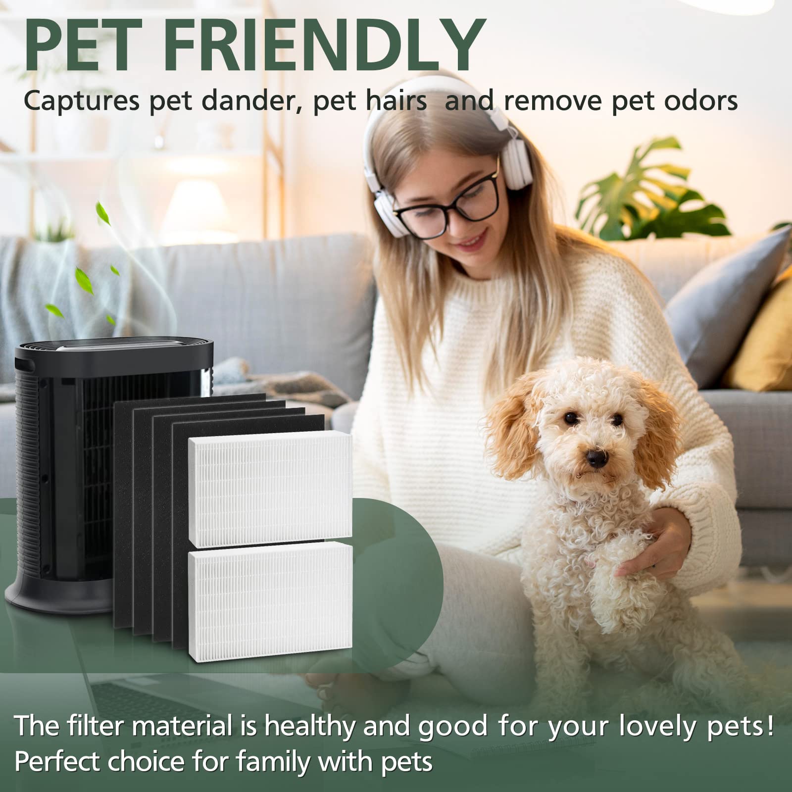 Hpa200 Hepa Filter Replacement Compatible With Honeywell Hpa200 Hrf Arvp200 Series Air Purifier Hpa200, Hpa201, Ha202, Hpa204, H