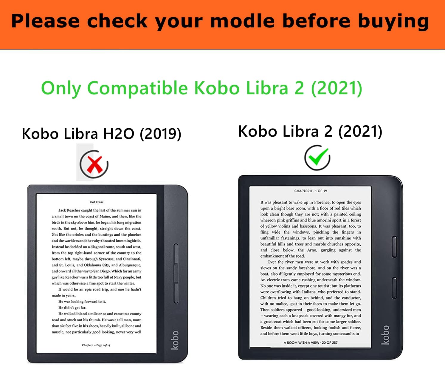 Stianiiie Case For Kobo Libra 2 (2021 Release) 7'' Premium Pu Leather Protective Cover Smart Sleep/Wake Libra 2 Case