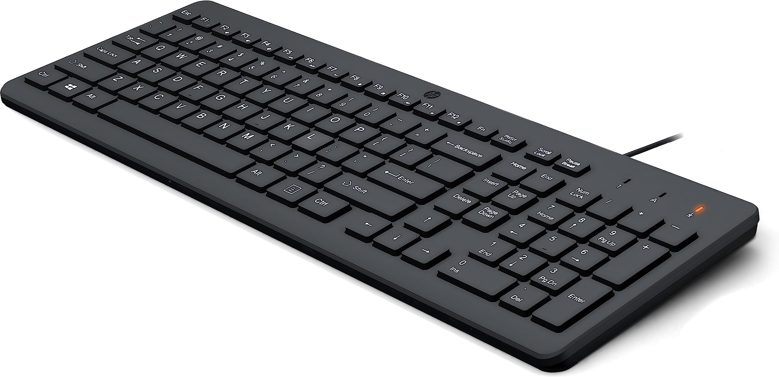 Hp 150 Wired Keyboard With Numeric Keypad - Silent-Touch Chiclet Keyboard - Ergonomic, Comfortable - Usb Plug-And-Connectivity,