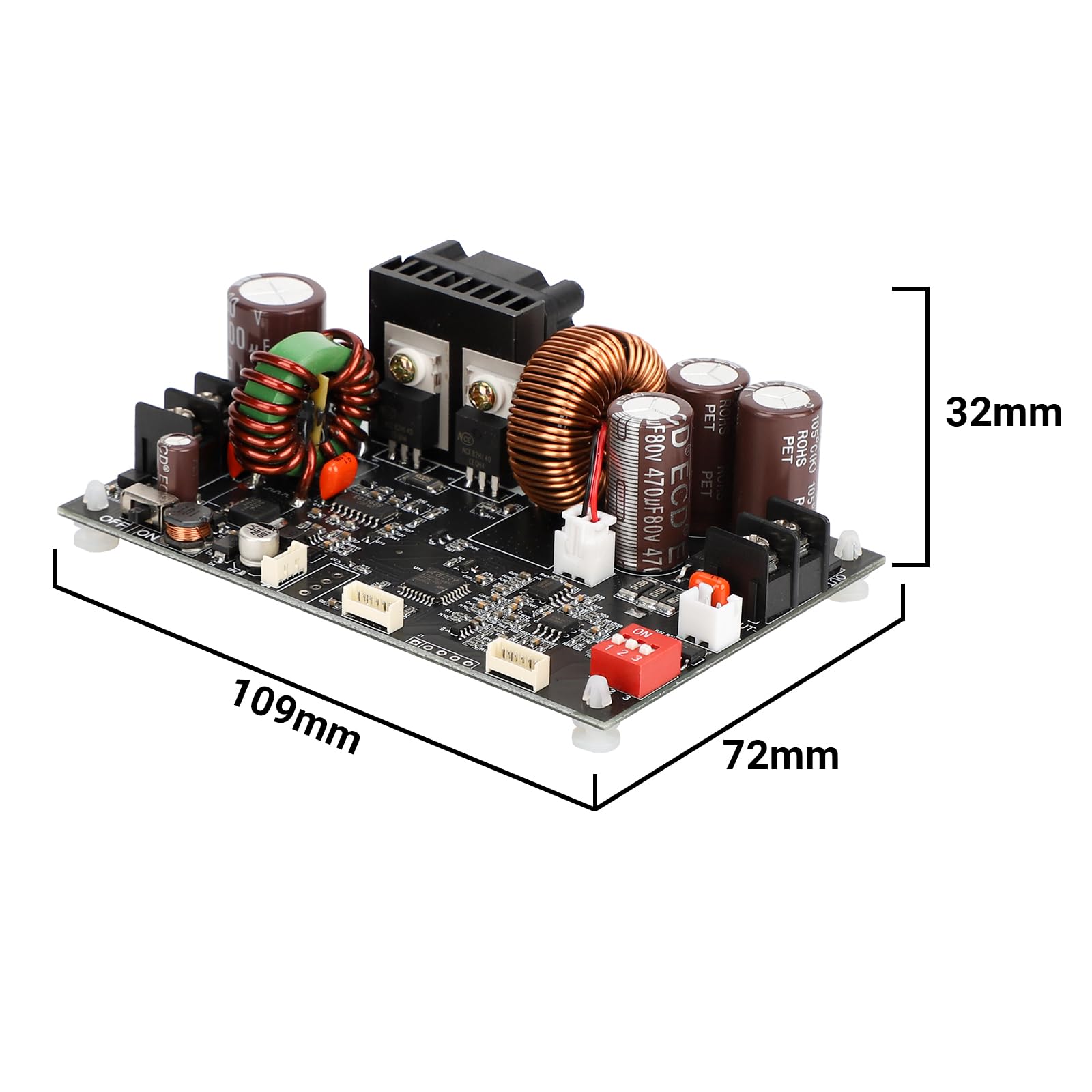 Drok Cnc Dc Buck Converter With Meter, 6 70V To 0 60V 10A 600W, Dc 5V 9V 12V 24V 36V 48V 60V Fixed Output Voltage, Adjustable Po