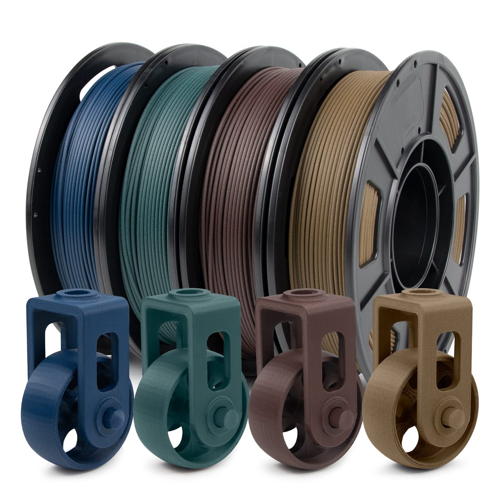 Isanmate 3D Printer Filament, Colorful Carbon Fiber Filament Bundle, Pla Filament 1.75Mm Carbon Fiber Pla(Blue, Army Green, Gold