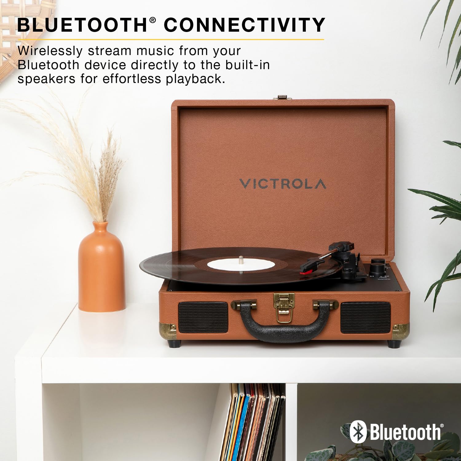Victrola Journey Ii (2025 Model) - Bluetooth Suitcase Record Player - Built-In Stereo Speakers With Enhanced Bass, 3-Speed Turnt