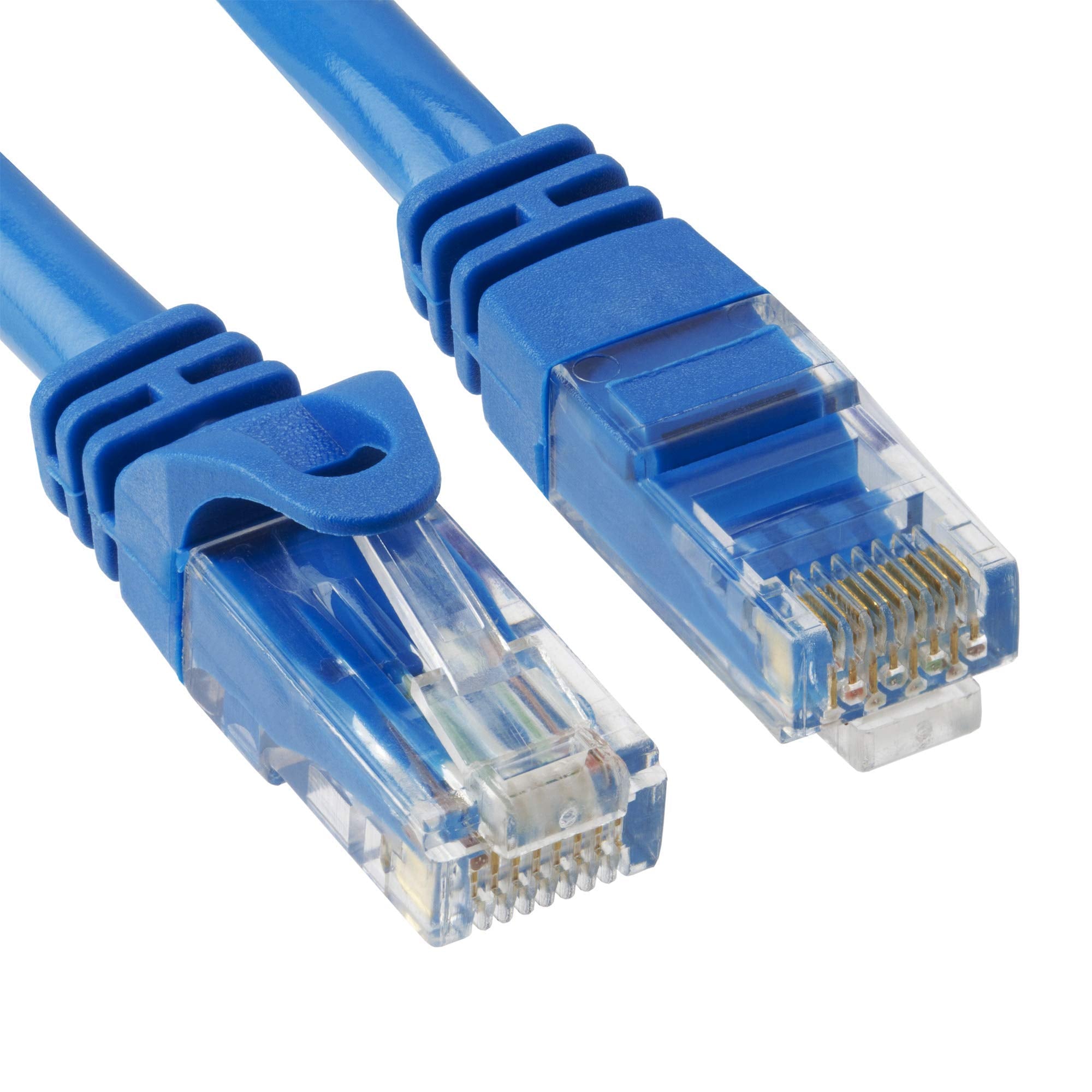 Cmple   High Speed Cat 6 Cable   10 Gbps Network Cable, Cat6 Ethernet Lan, Gold Plated Rj45 Connectors   15 Feet Blue