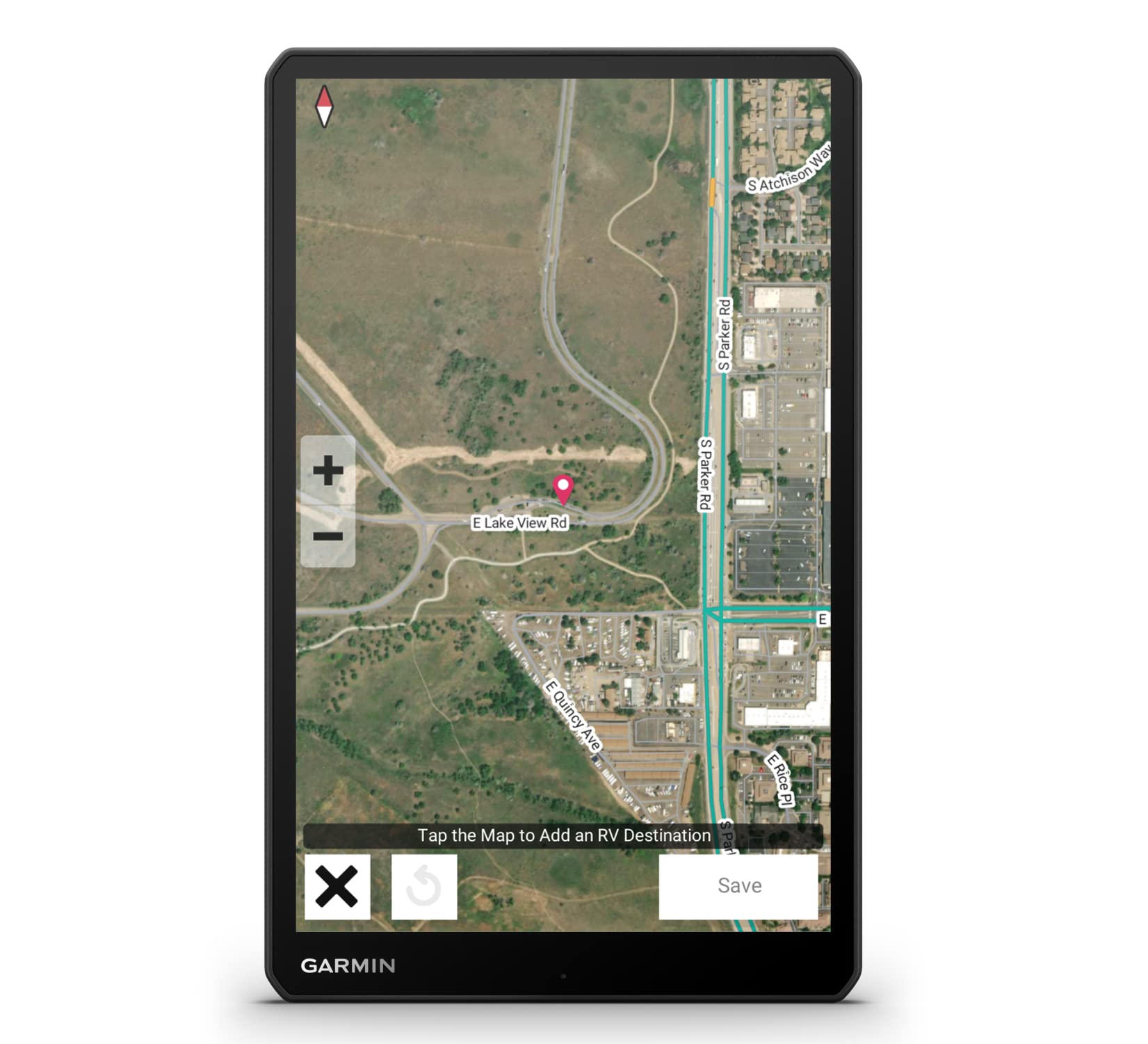Garmin Rv 1095 Gps Navigator, Extra Large 10In Display In Landscape Or Portrait Mode, Custom Rv Routing, High Resolution Birdsey