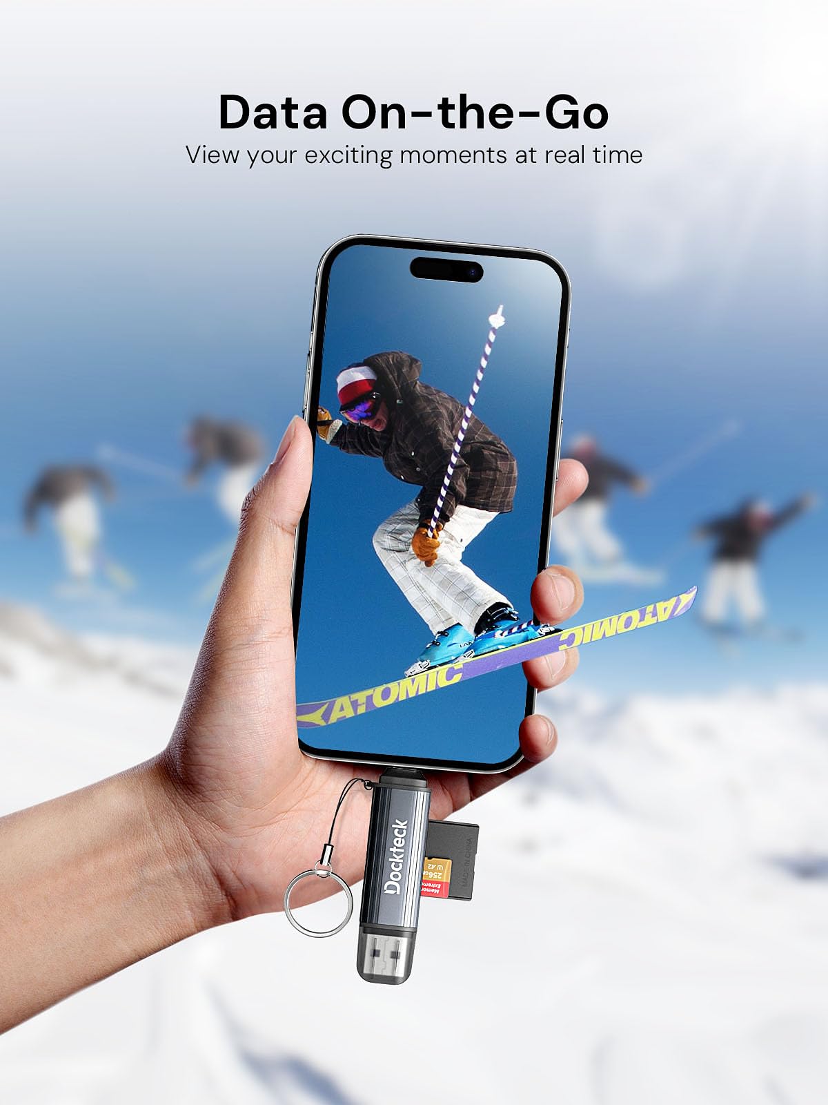 Sd Card Reader, Dockteck Usb 3.0 Card Reader To Micro Sd Card Adapter To Sd Tf Memory Stick, Dual Slot Otg Reader For Uhs I Sd/M