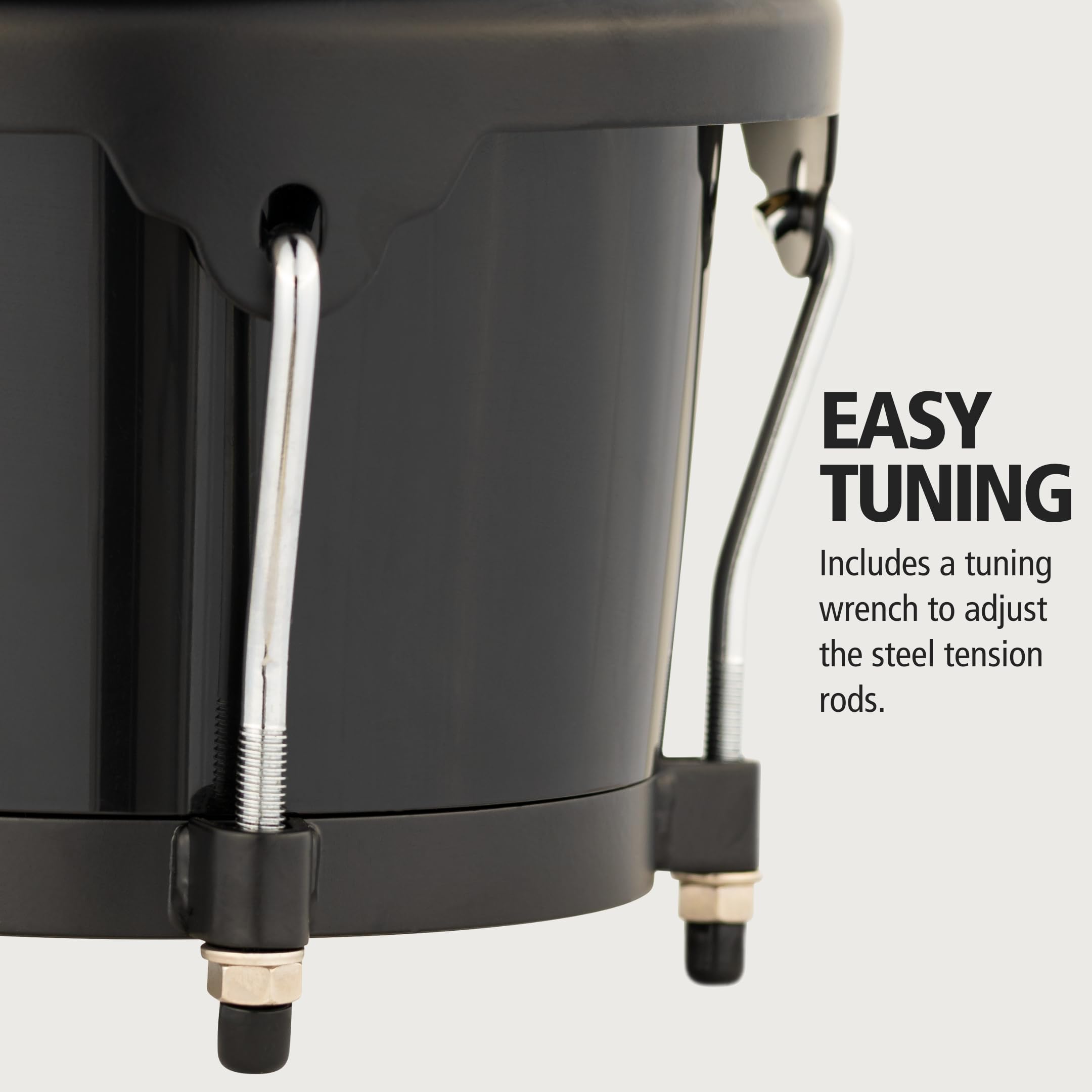 Meinl Percussion Bongos Hand Drum Set 6.5'' And 7.5'' With Synthetic Shells And Tuning Key   Not Made In China   Journey Series,